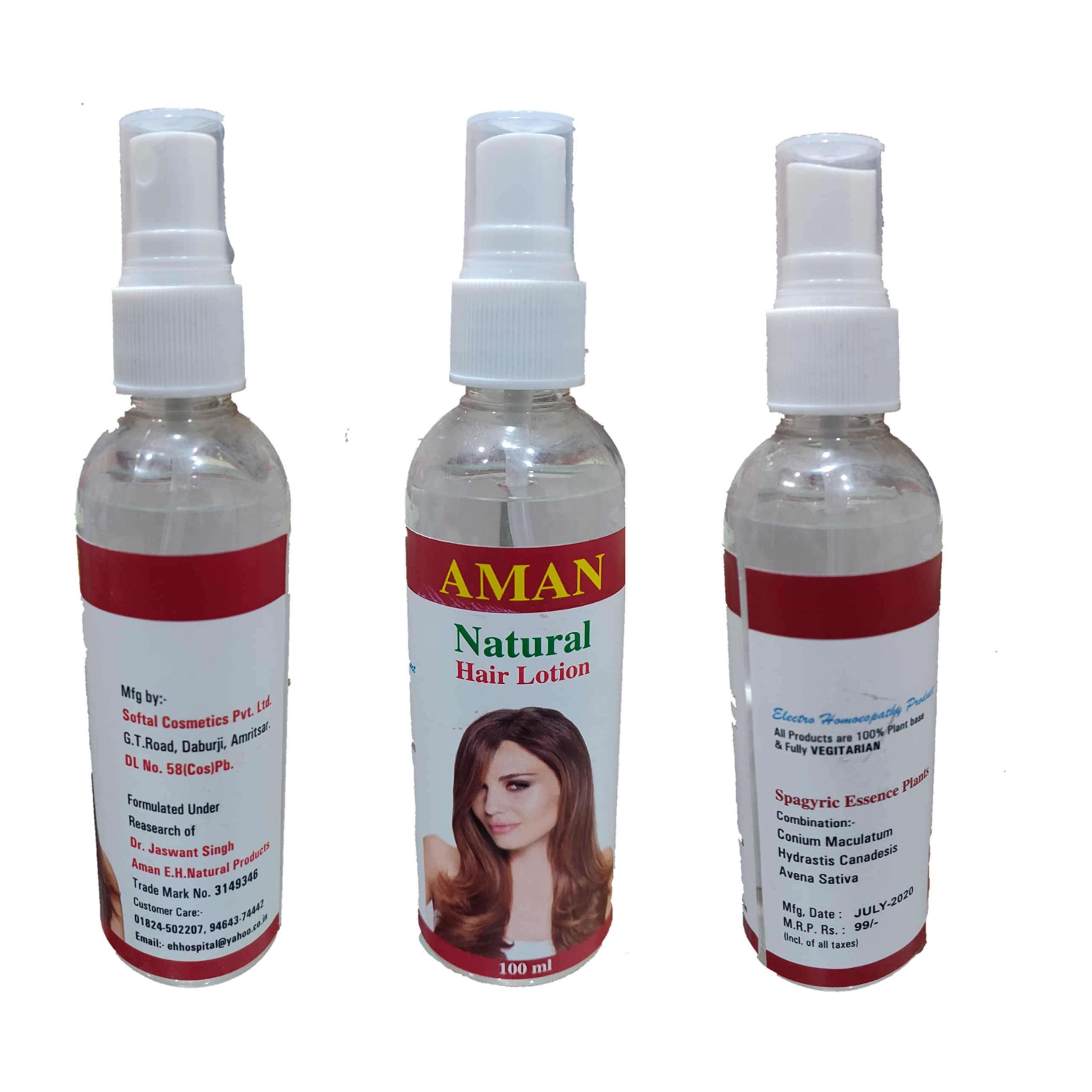 Aman EH Natural Hair Lotion for Skin Care in Women-100ml 5
