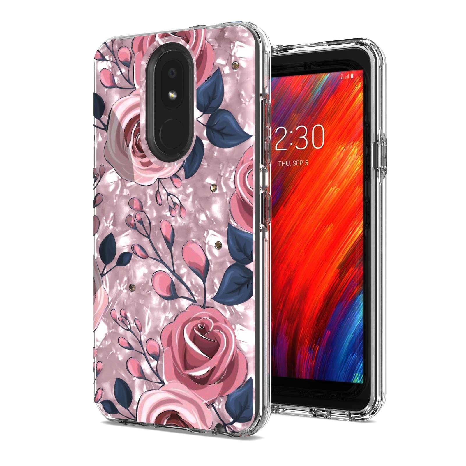 Eaglecell - Compatible for LG Journey LTE L322DL, Neon Plus, Prime 2, Arena 2, Aristo 4+ Plus, Tribute Royal, Escape Plus, K30 (2019) LM-X320 - Hybrid Phone Case w/Stand/Belt Clip Holster - CV1 Black 4