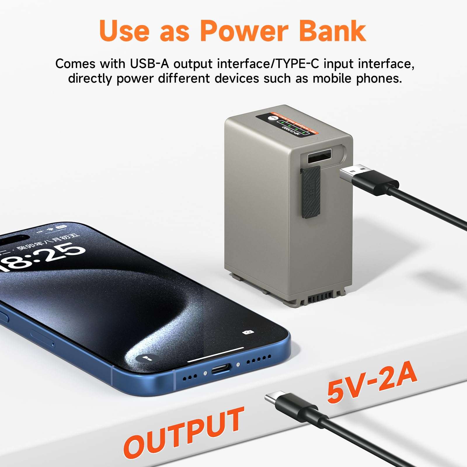 NP-FV100 Batteries,4590mAh NP-FV100A Battery with USB Direct Charging for Sony PXW-Z90 HDR-CX455 CX675 CX260 CX290 CX330 CX380 CX430V CX580V CX760V CX900 PJ430V PJ540 PJ580V PJ650V PJ670 (1 Pack) 6