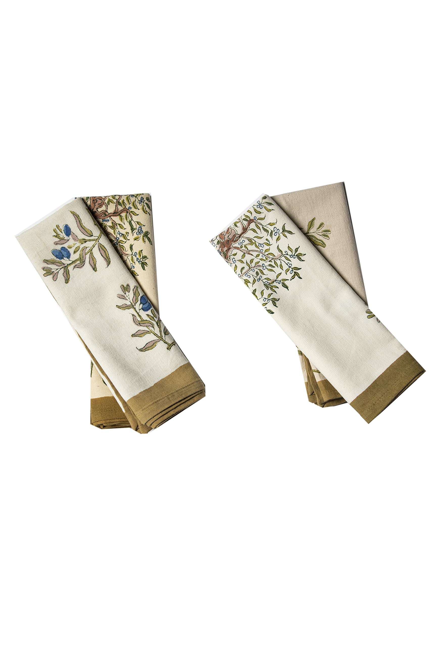 CONTRAST LIVING Kabi Hand Block Printed Kitchen Towel/Dish Towel/Hand Towel Multi Color Set of 3 Pcs 4