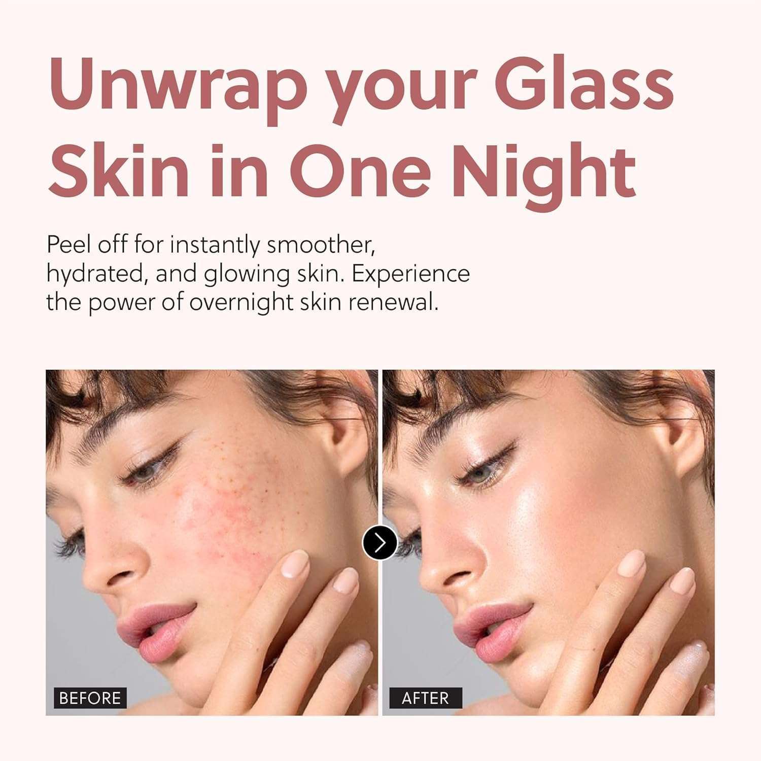 Collagen Glass Skin Overnight Mask - Korean Collagen Face Mask Low Molecular Collagen & Hyaluronic Acid, Pore Perfecting & Hydrating - For All Skin Types 6