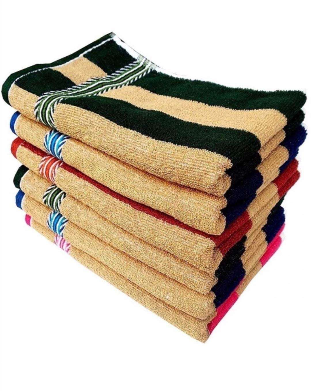 Glow Home 300 GSM Super Soft 100% Cotton Hand Towels for Gym/Workout and Bathroom | Highly Absorbent Luxury Striped Printed Hand Towel Set for Men Women, Pack of 6, 14 x 21 Inches, Multicolor 2