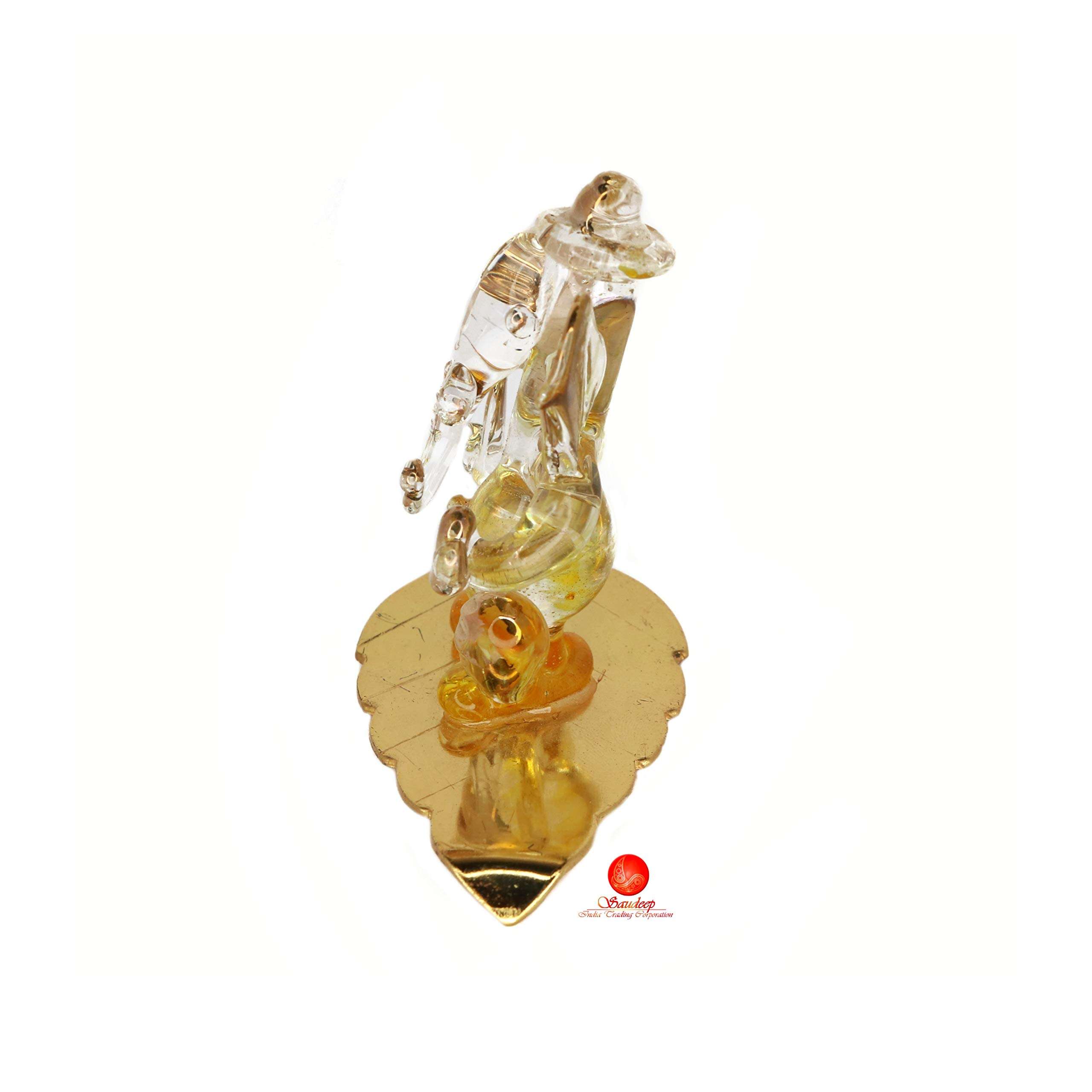 SAUDEEP INDIA Lord Ganpati/Ganesha Idol for Car Dashboard, Desk, Office Table | Beautiful Ganesh Car Dashboard Idol Figurine Showpiece Sculpture (Size:7x8 cm) 5