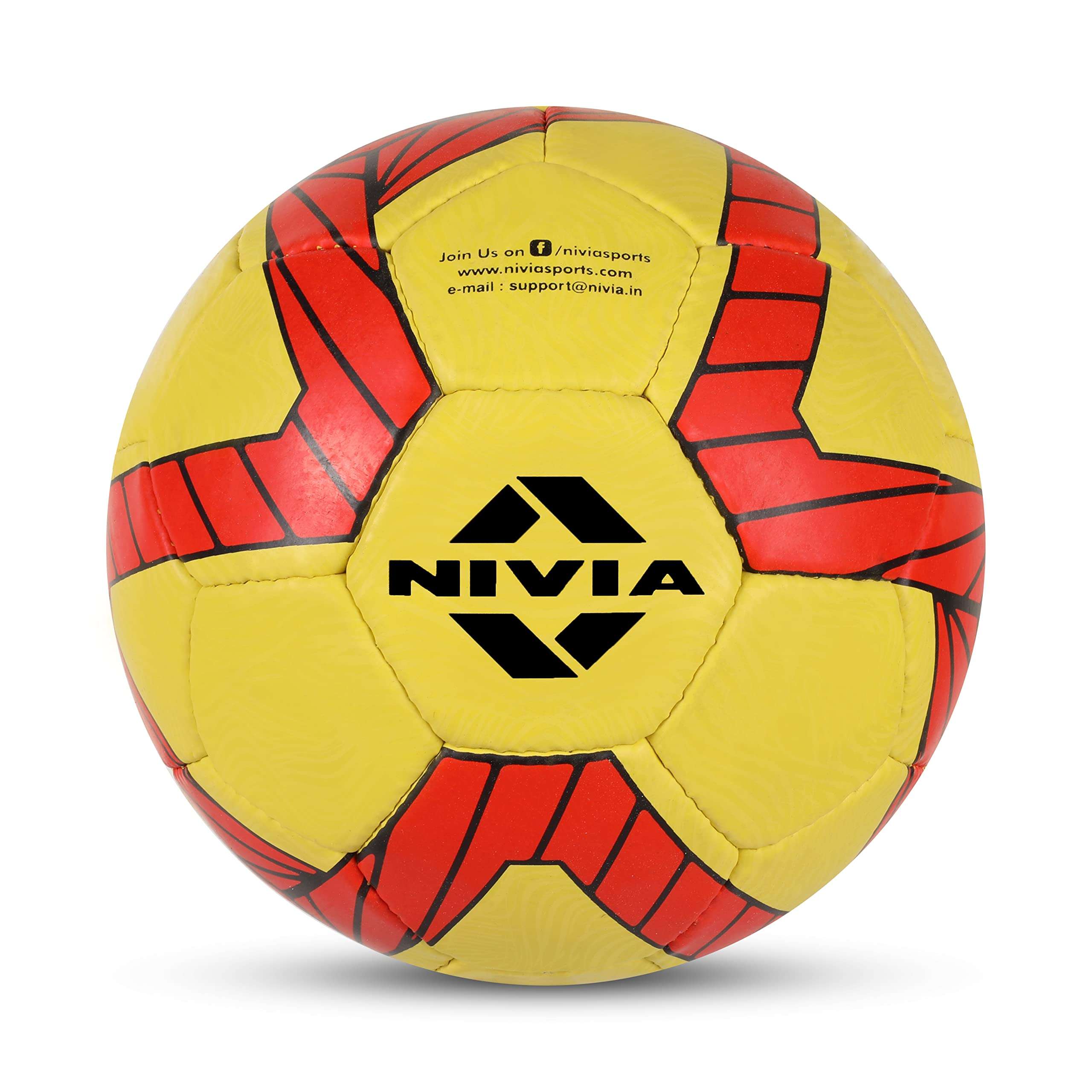 Nivia Kross World Germany Football, Rubberized Stitched Football,32 Panel,Suitable for Hard Ground Without Grass,Training Football,Football for Men & Women,Size 5 (Yellow) Size-5 1