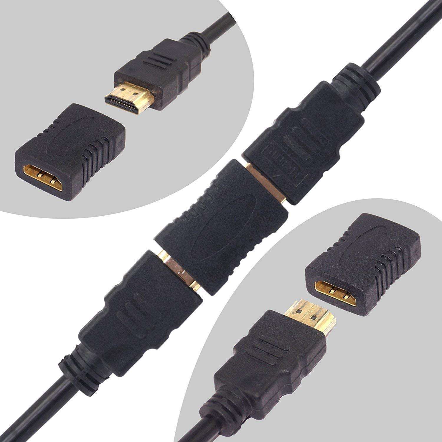 HDMI Female to HDMI Female Cable Adapter Extender Coupler (Pack of 3) 4