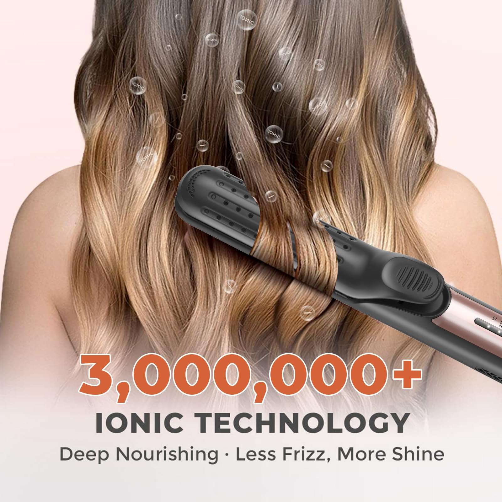 TANSHINE 360° Airflow Styler,Curling Wand & Flat Iron Hair Straightener 2 in1,Travel Curling Iron Dual Voltage with Adjustable Temp,Professional Hair Curler with Cooling Air Vents for Long Short Hair 4