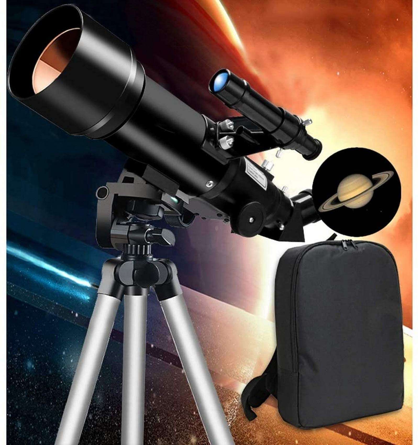 CUTPOIY Children's Astronomical Telescope, Entry-Level Telescope,70mm Aperture 400mm Mount Astronomical Refractor Telescope,The (Color : Package 1) (Package 1) 1