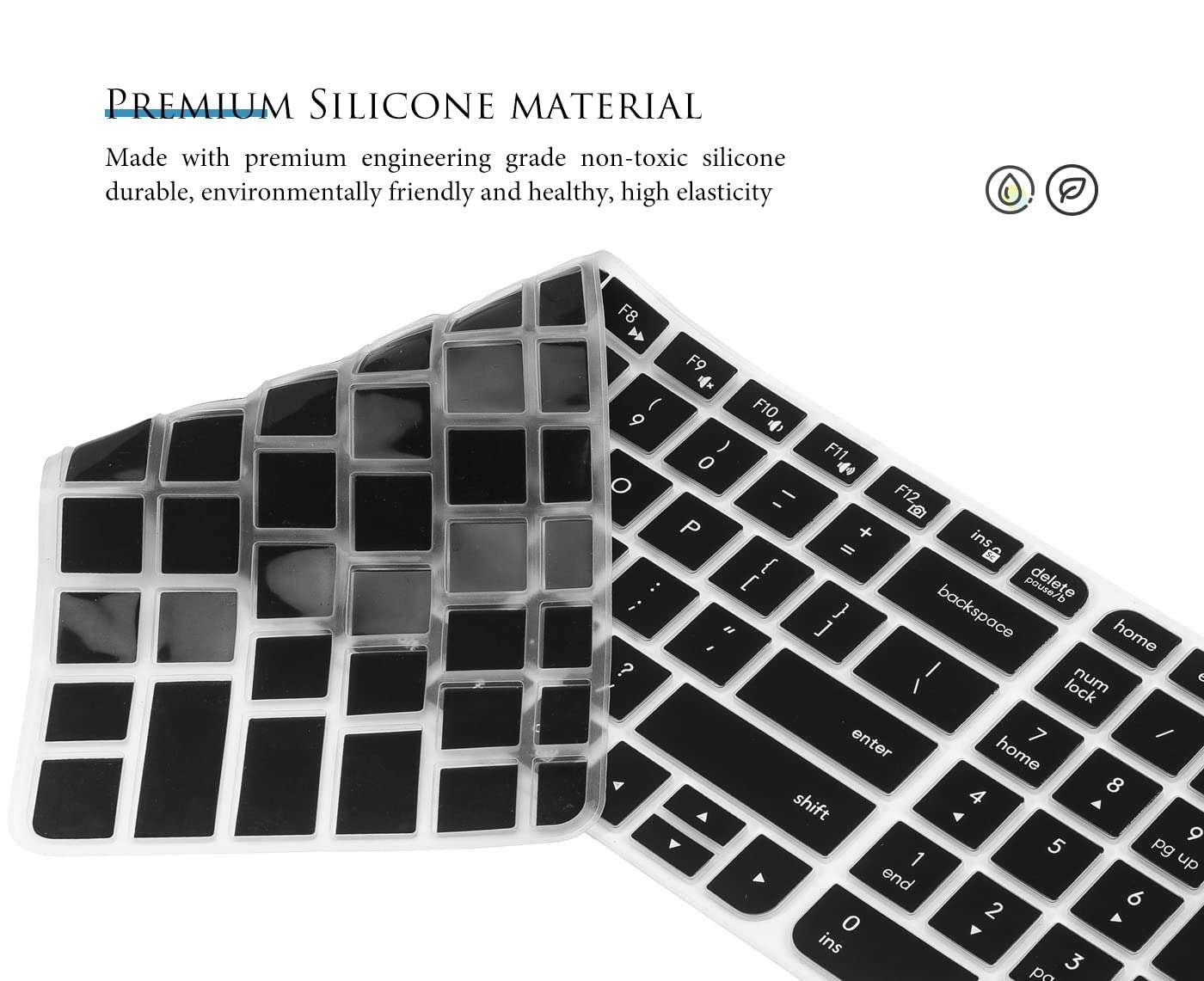 Keyboard Cover for Logitech MK470 Slim Wireless Keyboard, Logitech MK470 Bluetooth Multi-Device Keyboard Skin Protector - Black 3