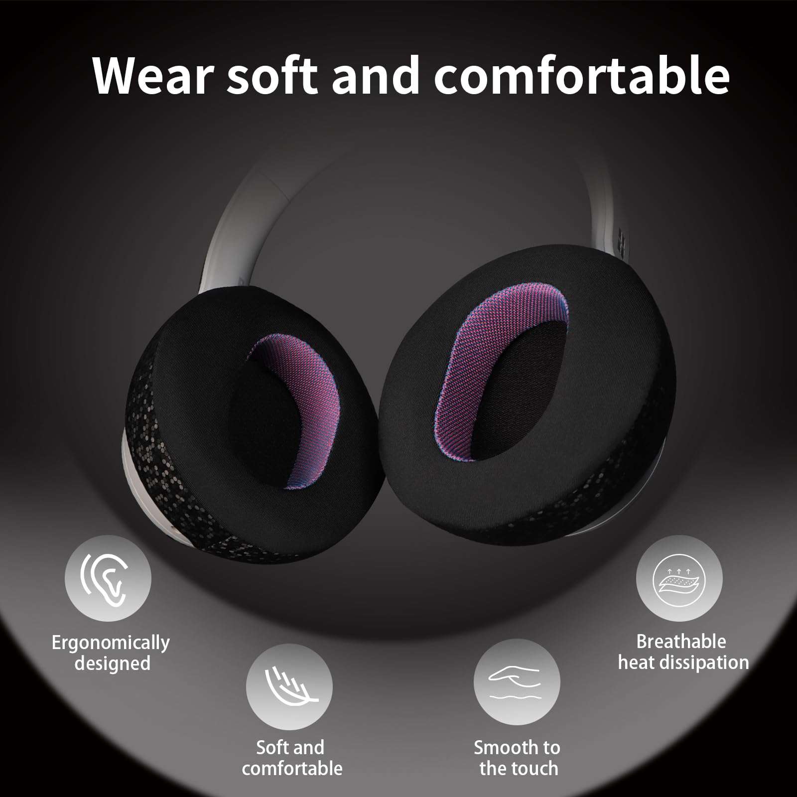 Jomwag Magic Ice Gel Replacement Earpads for Microsoft Surface 1/2, Comfortable and Durable Ear Pads 6