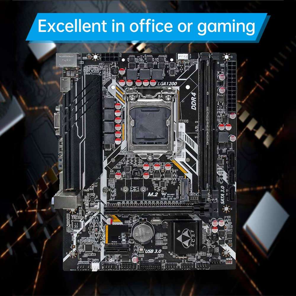 WOTAO H410 Gaming Motherboard 2666MHz Frequency LGA1200(10th Gen) Compatible with Core i3/i5/i7/i9 & Celeron/Pentium 3