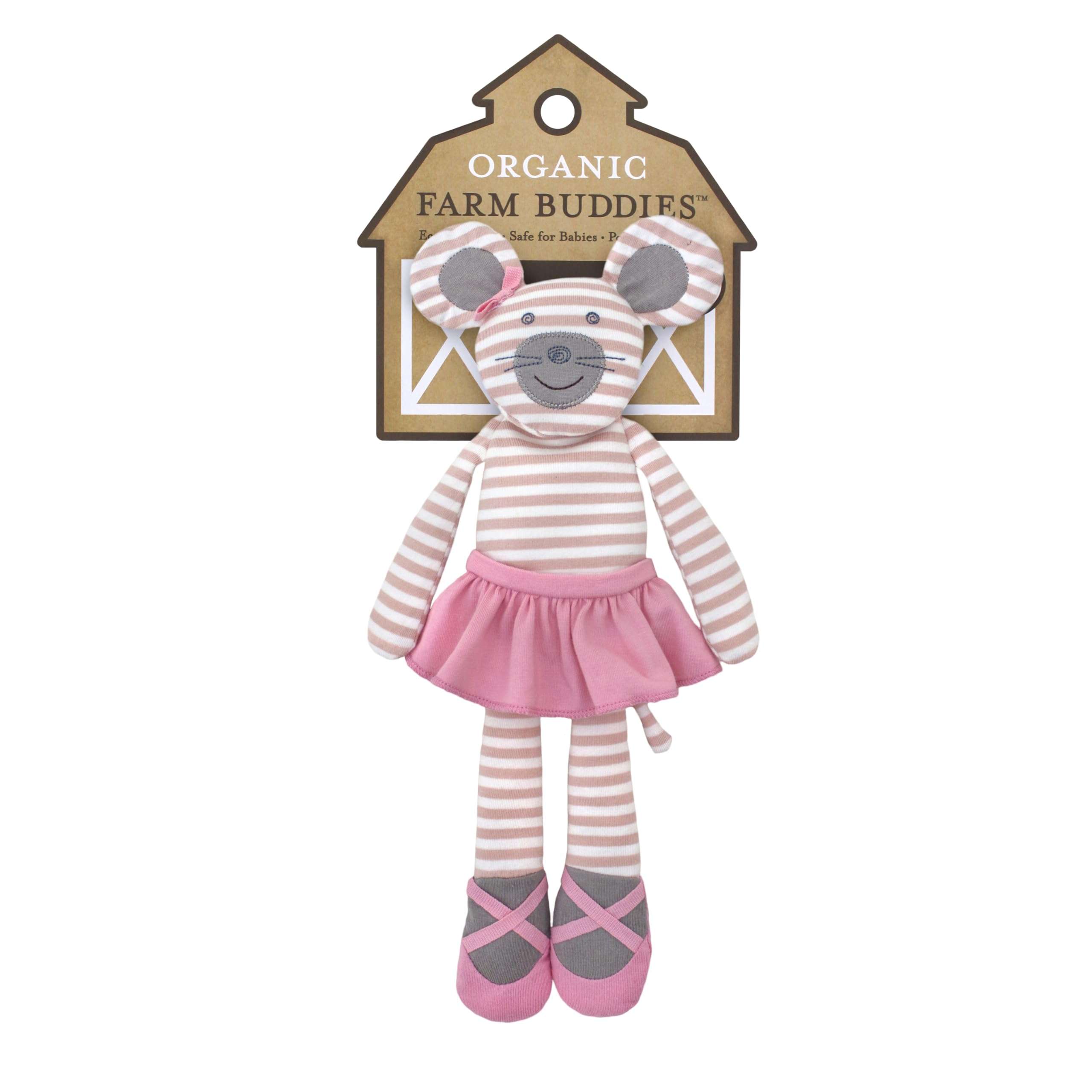 Organic Farm Buddies Apple Park Boxer The Dog Plush Baby Toy for Newborns, Infants, Toddlers - Hypoallergenic, 100% Organic Cotton 2