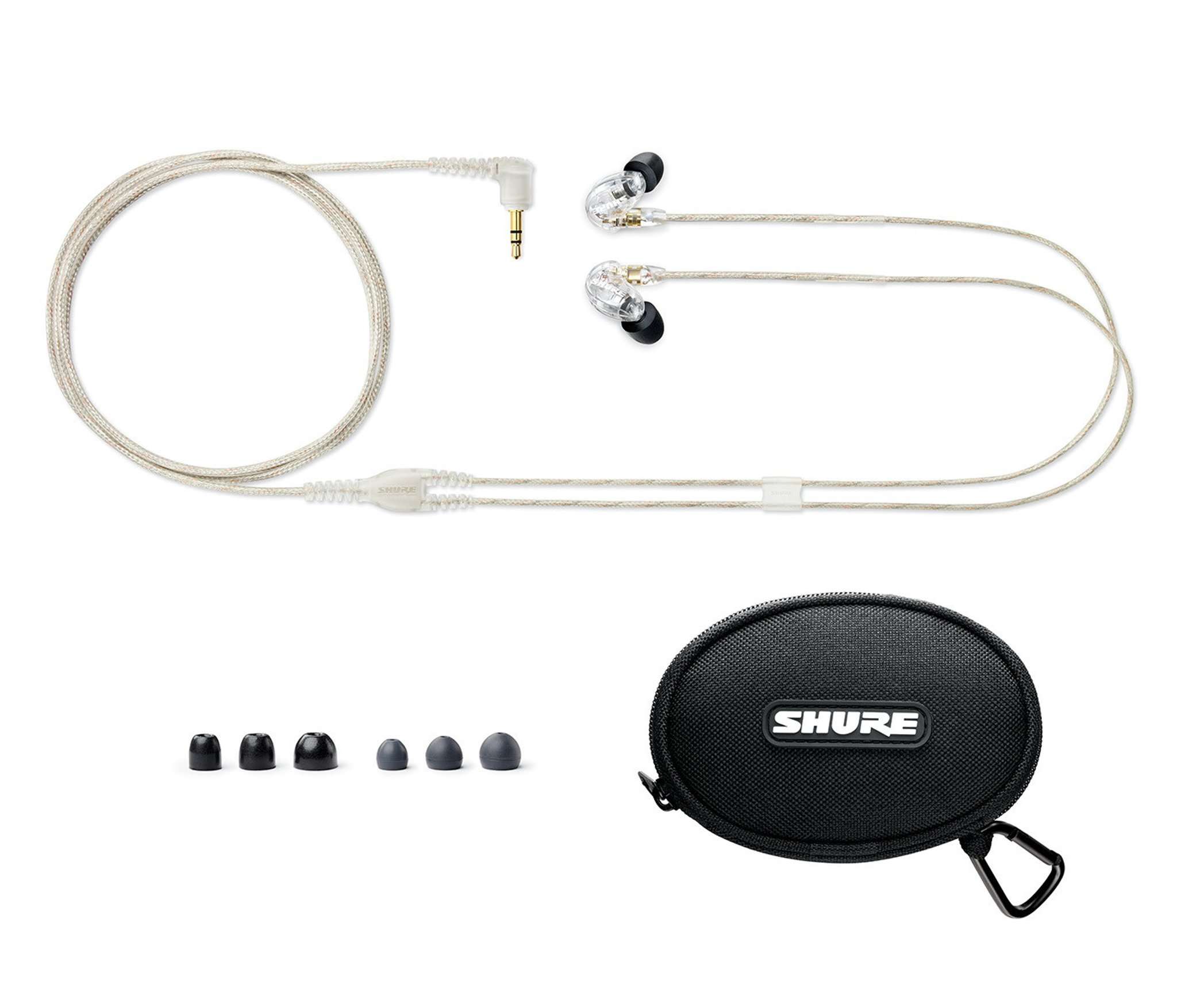 Shure SE215 PRO Wired Earbuds - Professional Sound Isolating Earphones, Clear Sound & Deep Bass, Single Dynamic MicroDriver, Secure Fit in Ear Monitor, Plus Carrying Case & Fit Kit - Clear (SE215-CL) 3