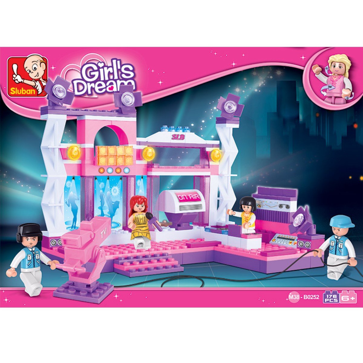 SLUBAN Girls Dream Florid Stage Building and Construction Blocks | 176-Piece Educational Brick Toy Set for Smart Kids | M38-B0252 | Multicolor