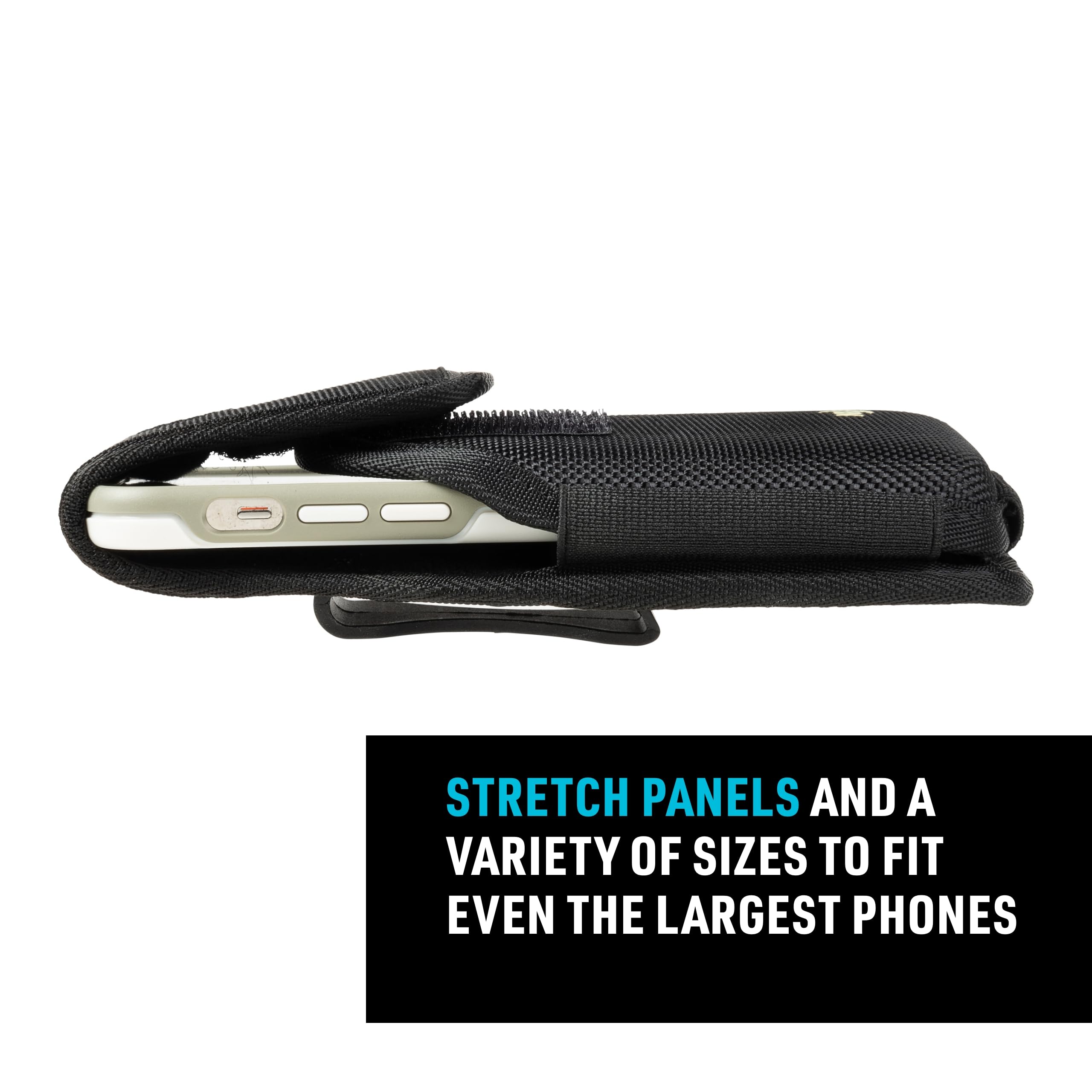 Nite Ize Clip Case Hardshell Universal Rugged Holster - Protective Phone Holder with Belt Clip - Holster for Men's & Women's Belts - Utility Belt Phone Pouch - X-Large, Black 5