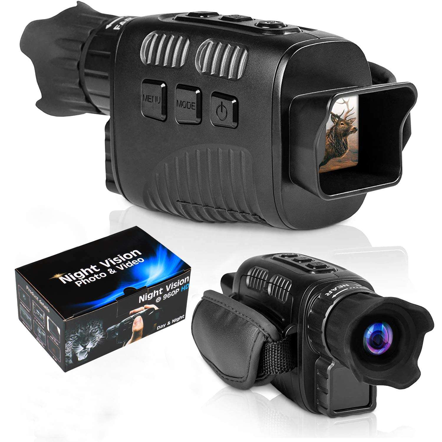 CANIS LATRANS Digital Night Vision Monoculars IR Night Vision Goggles Infrared Digital Camera with 1.5” TFT LCD,3W, 850nm IR LEDs for Outdoor/Surveillance/Bird Watching 1