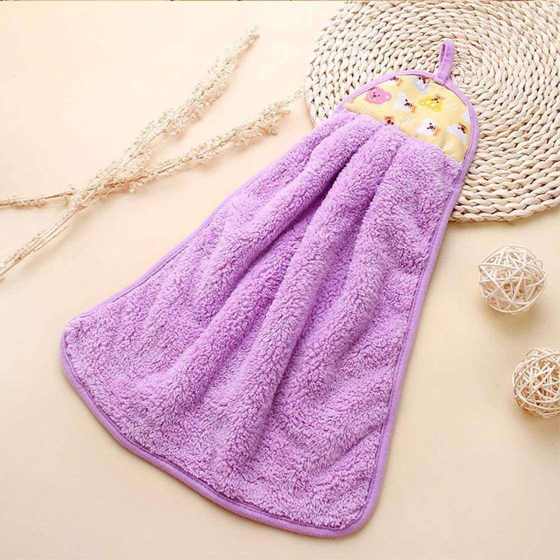 VORDVIGO Hanging Hand Towel for Washbasin and Kitchen (Multicolor) - Pack of 3 3