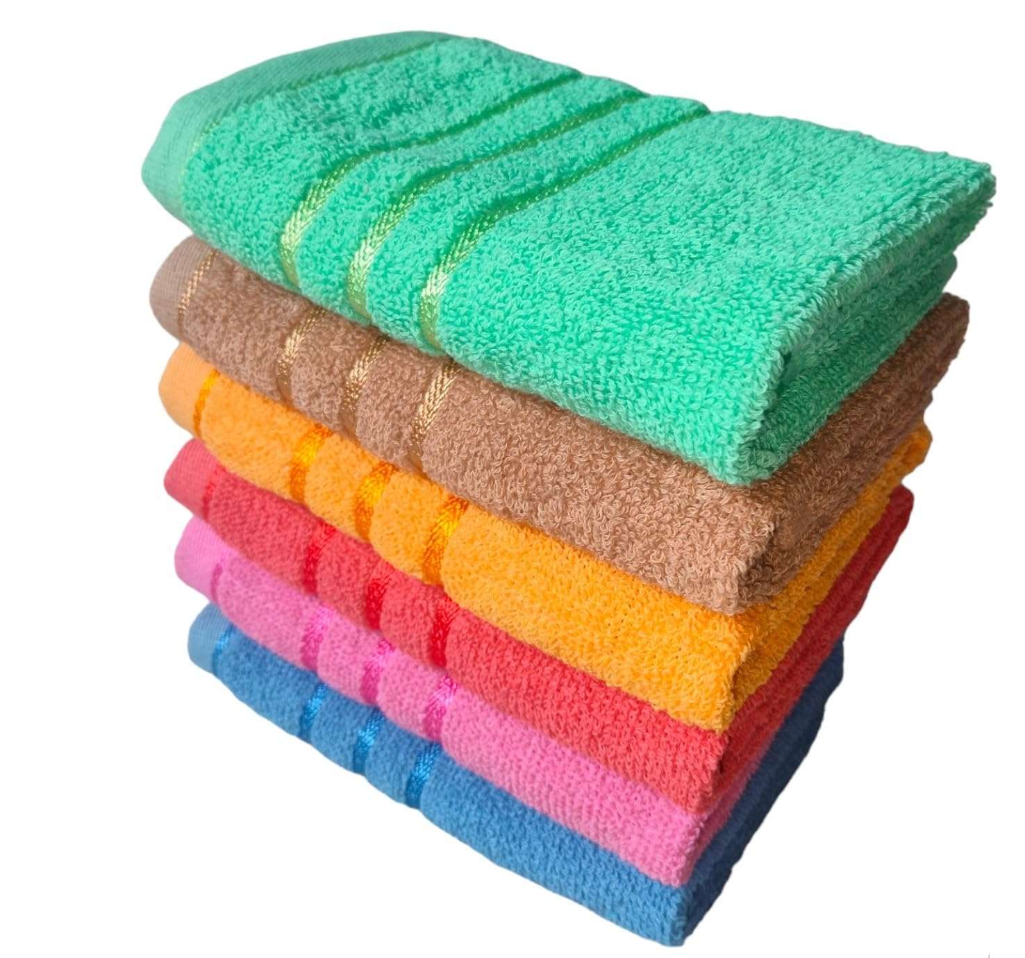 AYUS Cotton 450 GSM Hand Towel - Ultra Soft & Highly Absorbent for Facewash, Gym & Daily Use | 14x21 Inch | Set of 6 1
