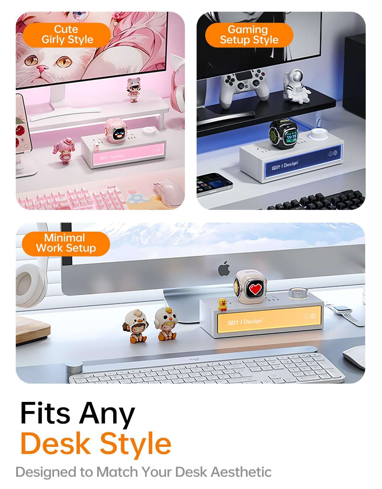 Divoom Dipow 35W, 2026 New USB C Charger Block, Fast GaN Charger with Pixel Screen, Cute Foldable Compact Power Adapter for iPhone 17/16, Galaxy S25/S24, Pixel 9/8, MacBook Air, iPad Pro (Pink) 5