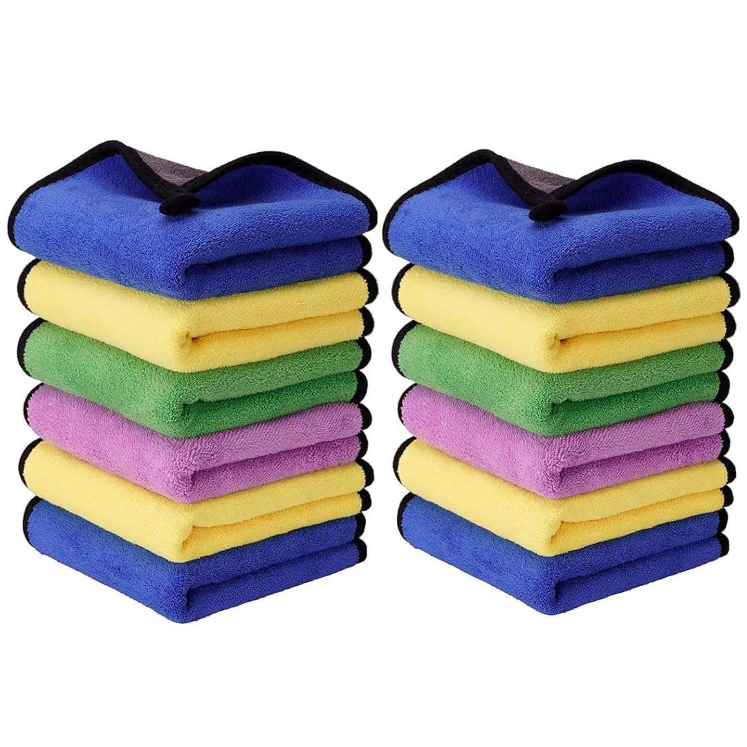 autokaar 600 GSM Microfiber Towel for Car/Bike/Home/Furniture/Kitchen/Office/Bathroom/Salon/Restaurant/Shop 40 x 60 cm, Pack of 12 1