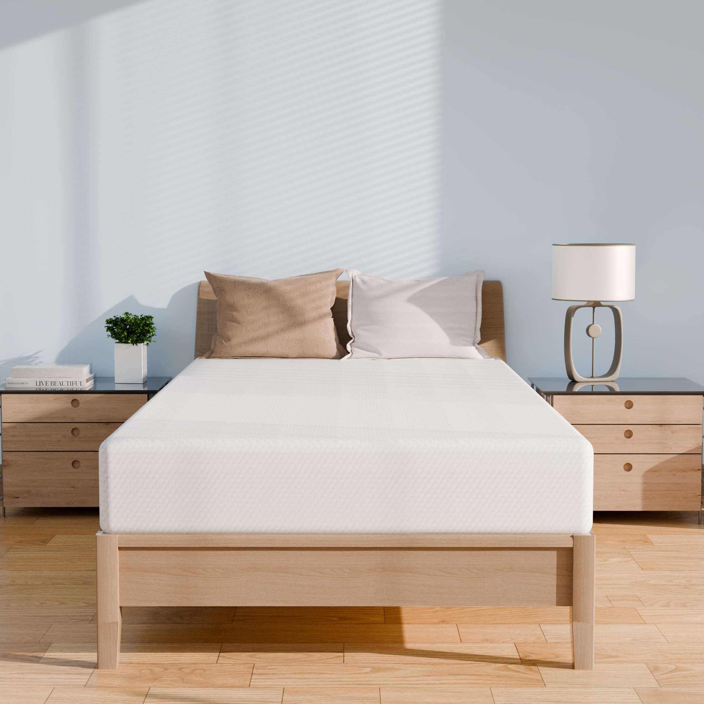 Twin Mattress, 8-inch for Kids Adults, Gel Memory Foam [Premium Version] Medium-Firm, Twin Size Mattresses Bed in a Box, Fiberglass Free, Cooling Sleep & Pressure Relief, Certified Safe Foams & Fabric