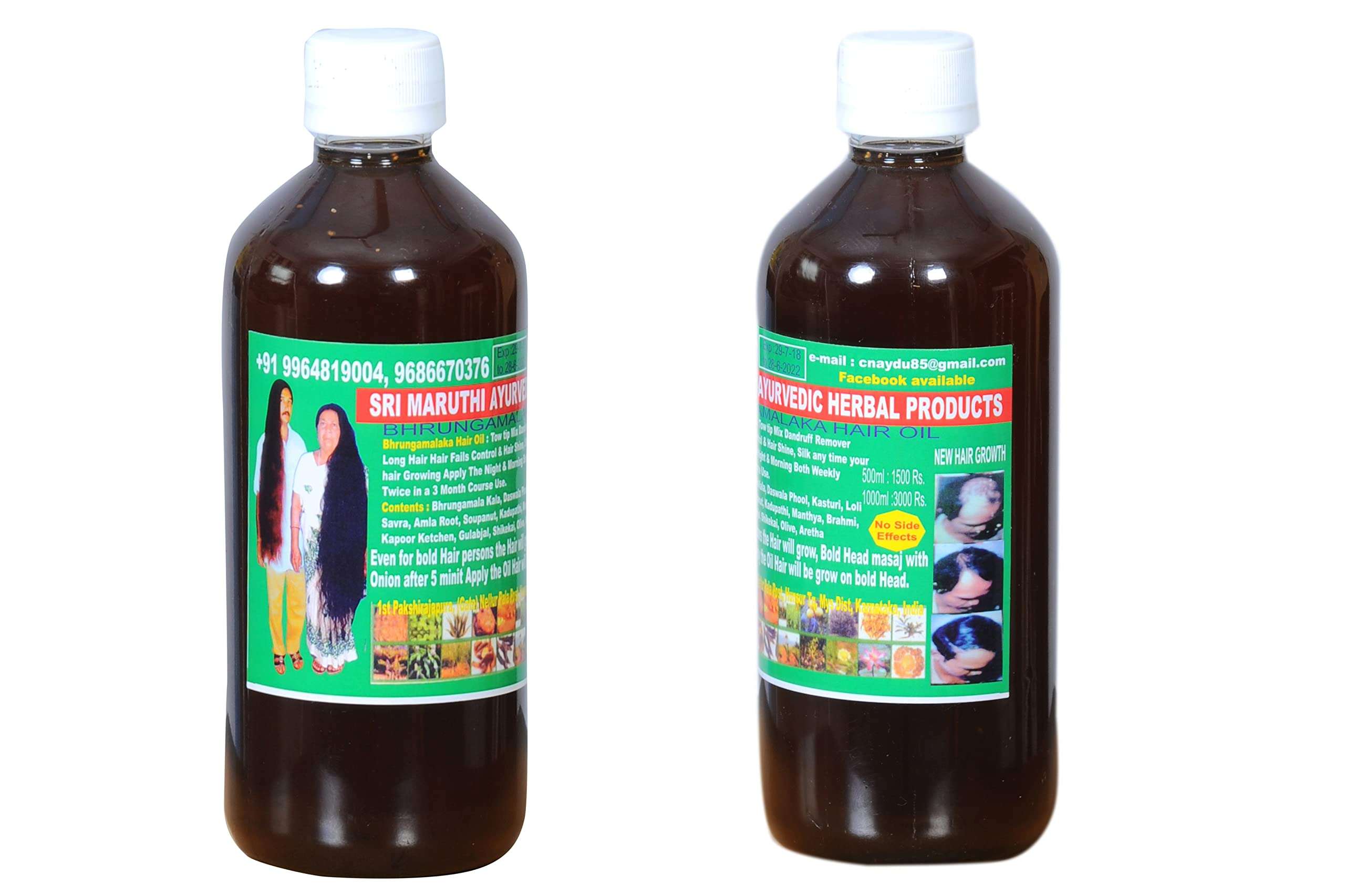 Brungamalaka Ayurvedic Hair Growth Oil, 100% Safe, Natural and Chemical Free Hair Oil, Controls Hair fall, Dandruff Control - 250 ml 4