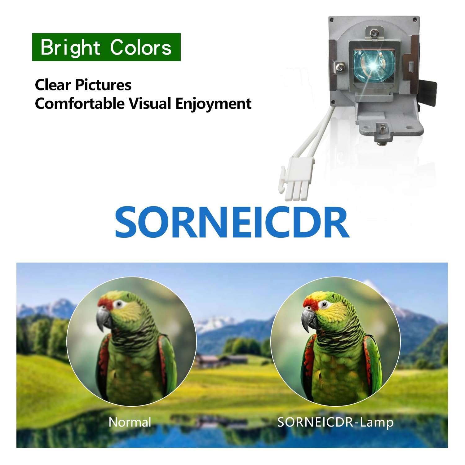 SORNEICDR 5J.J9R05.001 Replacement Projector Lamp Bulb Compatible with BENQ MS504 MS512H MS514H MS521P MS522P New Generation A+ Lampwick Lamp Bulb Replacement with Housing 4