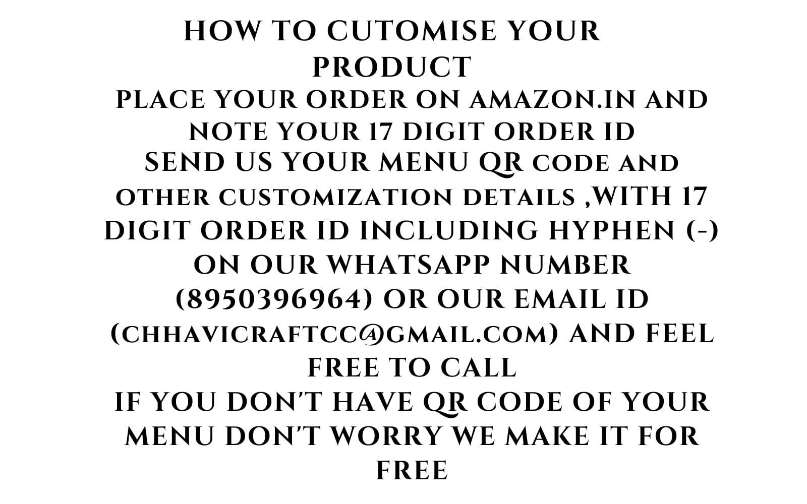 Chhavi Craft QR Code menu stand wooden Menu Customizable QR Code Menu stand For Restaurants Cafe Bar Hotels Digital Menu Touchless Menu stand for table With Free Digital QR Code (Dark wood) 3