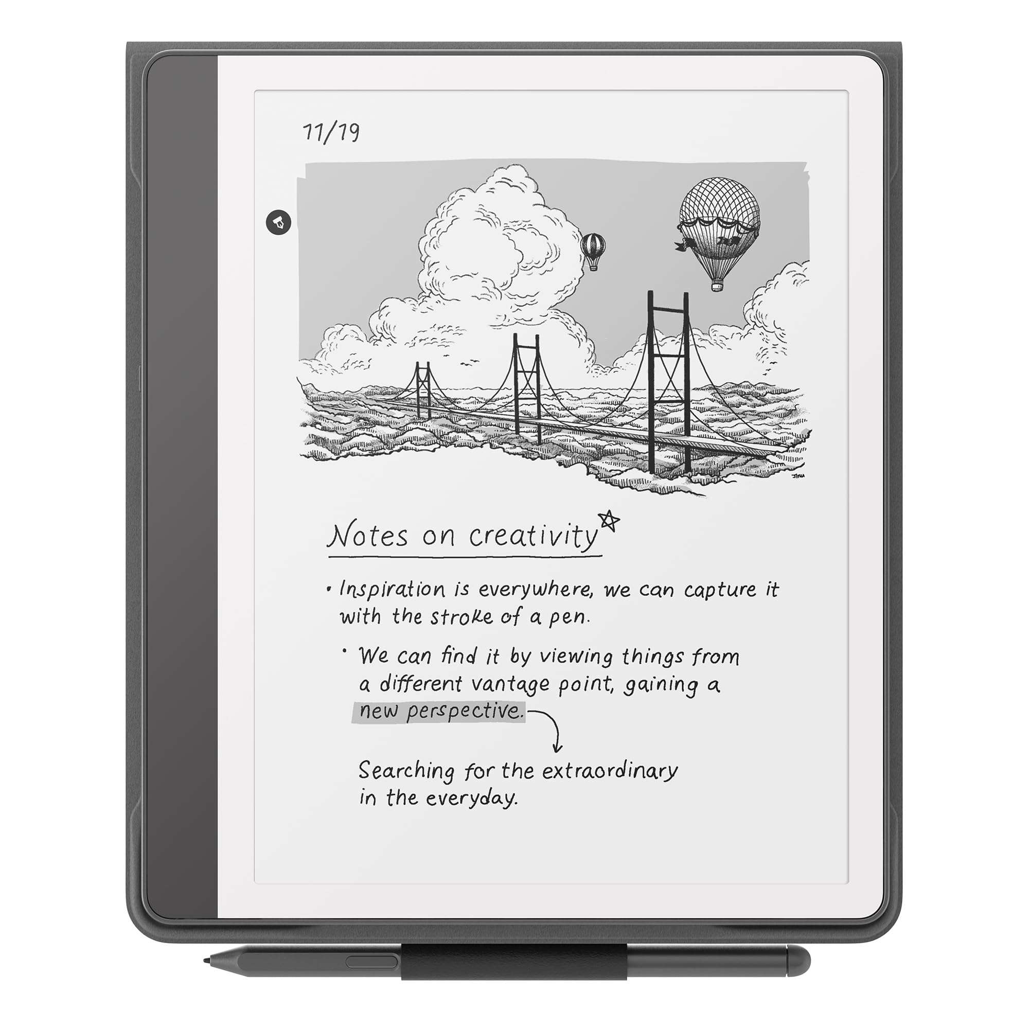 Amazon Kindle Scribe Leather Folio Cover with Magnetic Attach, Sleek Protective Case 3