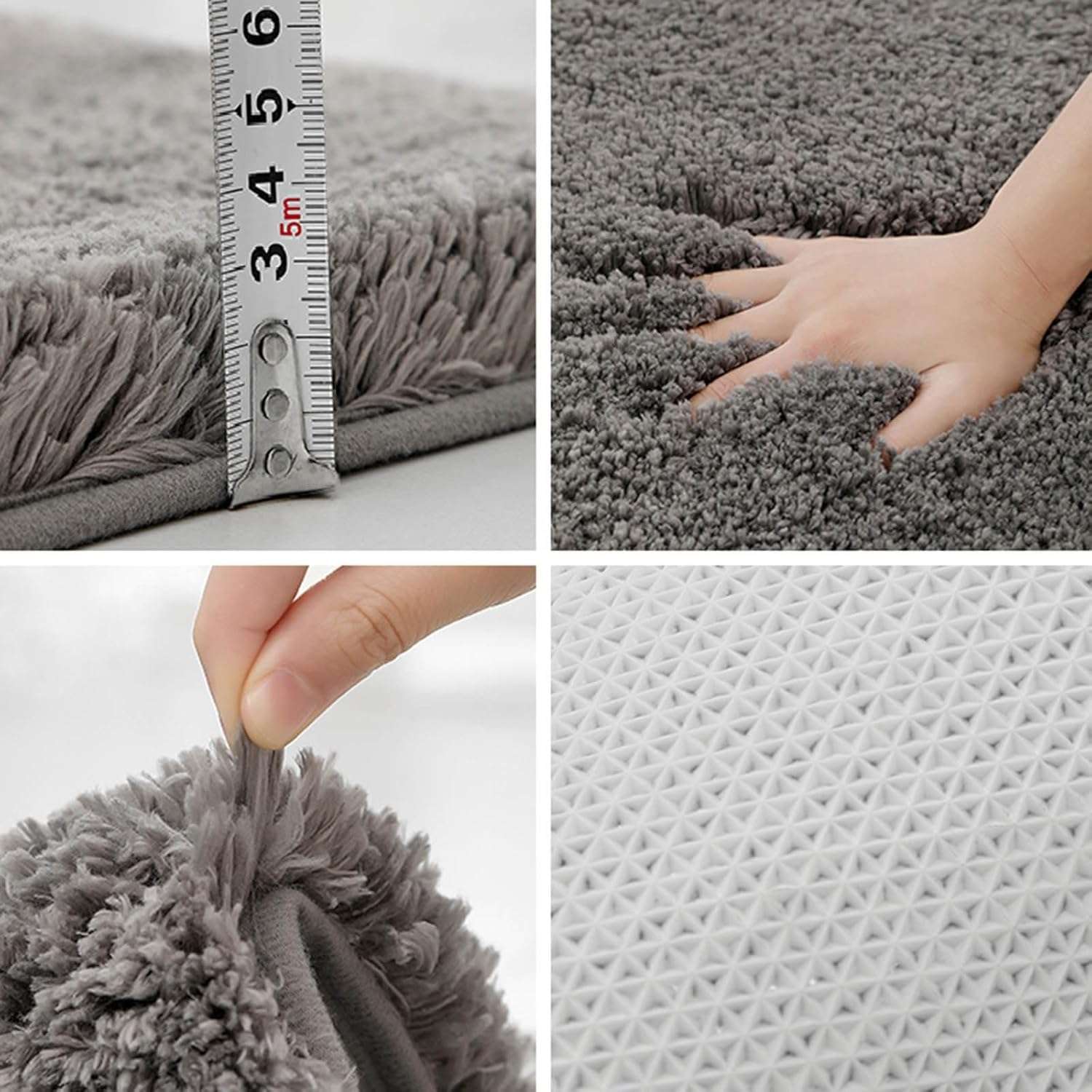 GAVI Home Decor Microfibre Super Soft Vegas Anti Skid Bath mat for Bathroom, Anti Slip Bath mat, Non Slip Bath mat Door mat for Bathroom, Living Room Kitchen, Bedroom Anti Skid mat (40 X 60 CM, Aqua) 3