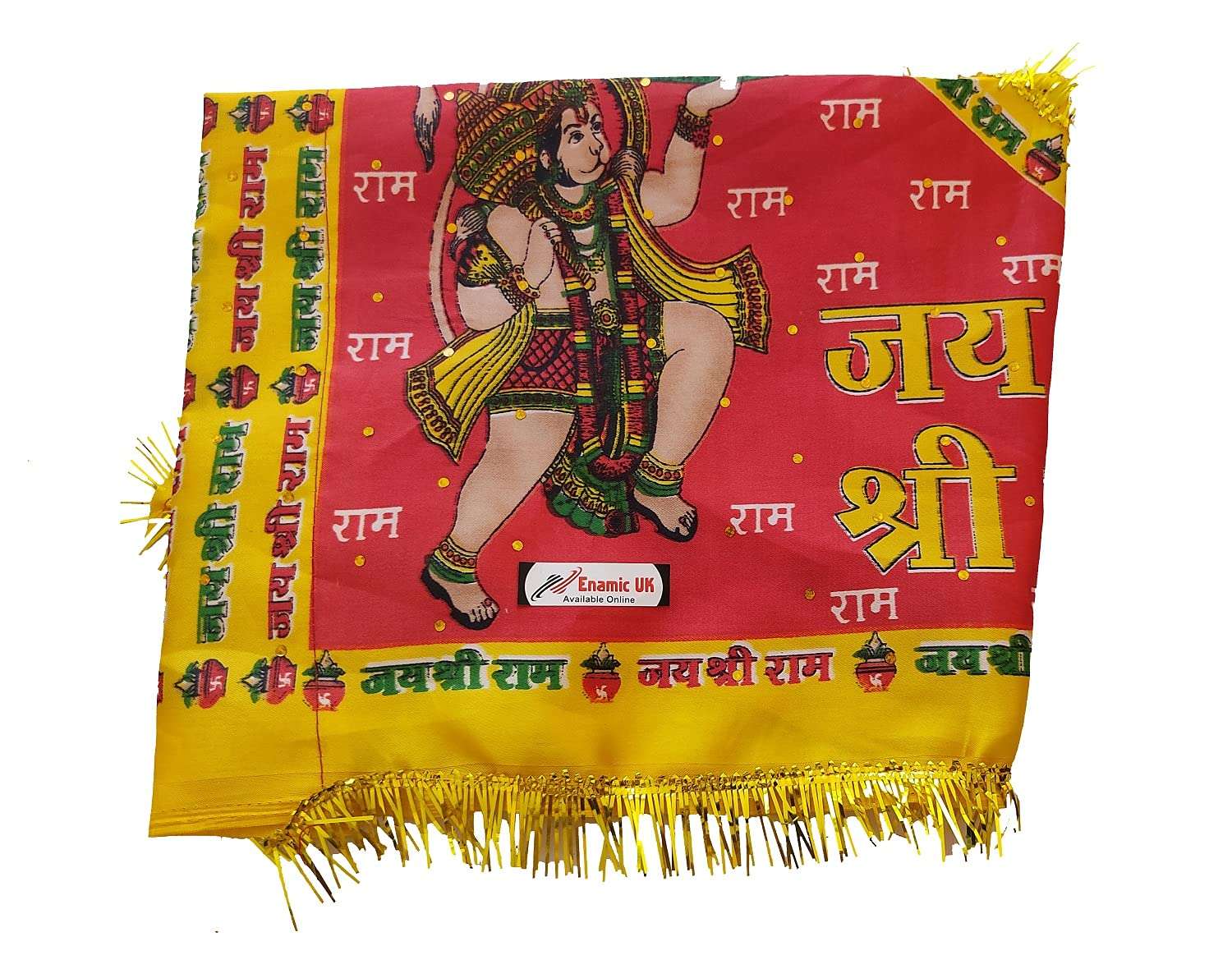 Enamic UK Hanuman Ji Flag/Jhanda Quality for/Home Normal Size || LK@9581 3