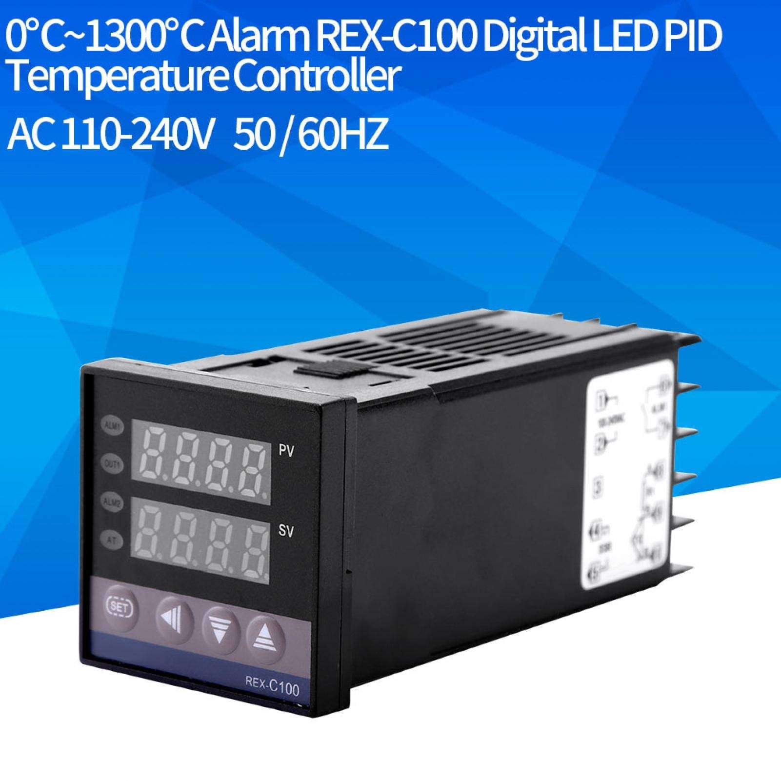 Thermostat Switch Digital LED REX-C100 PID Temperature Controller for Electric Power with K Thermocouple Sensor Self-Functions 6