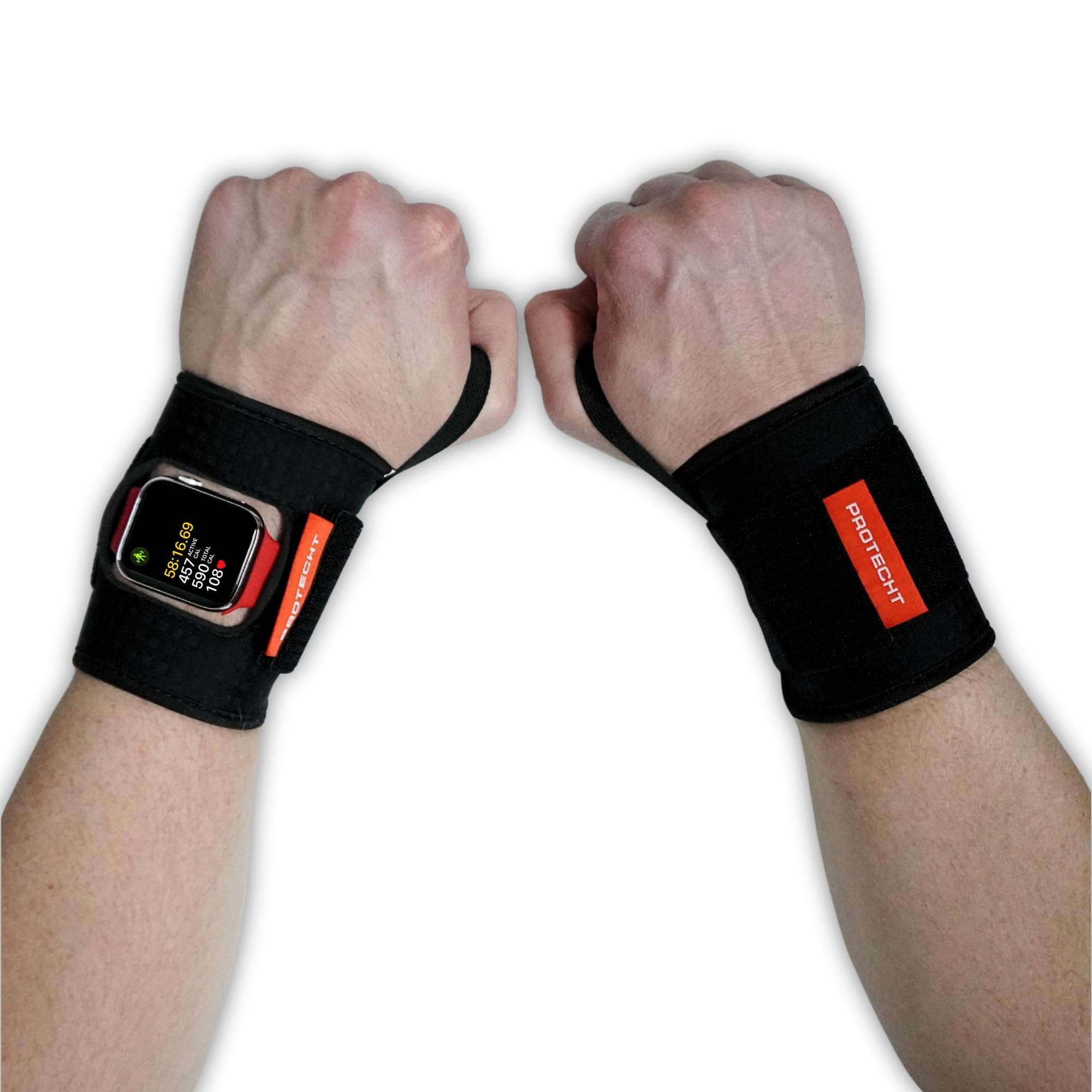 PROTECHT Wrist Wraps for Weightlifting with Smartwatch (No Patch, XL (8-9.5")) 1
