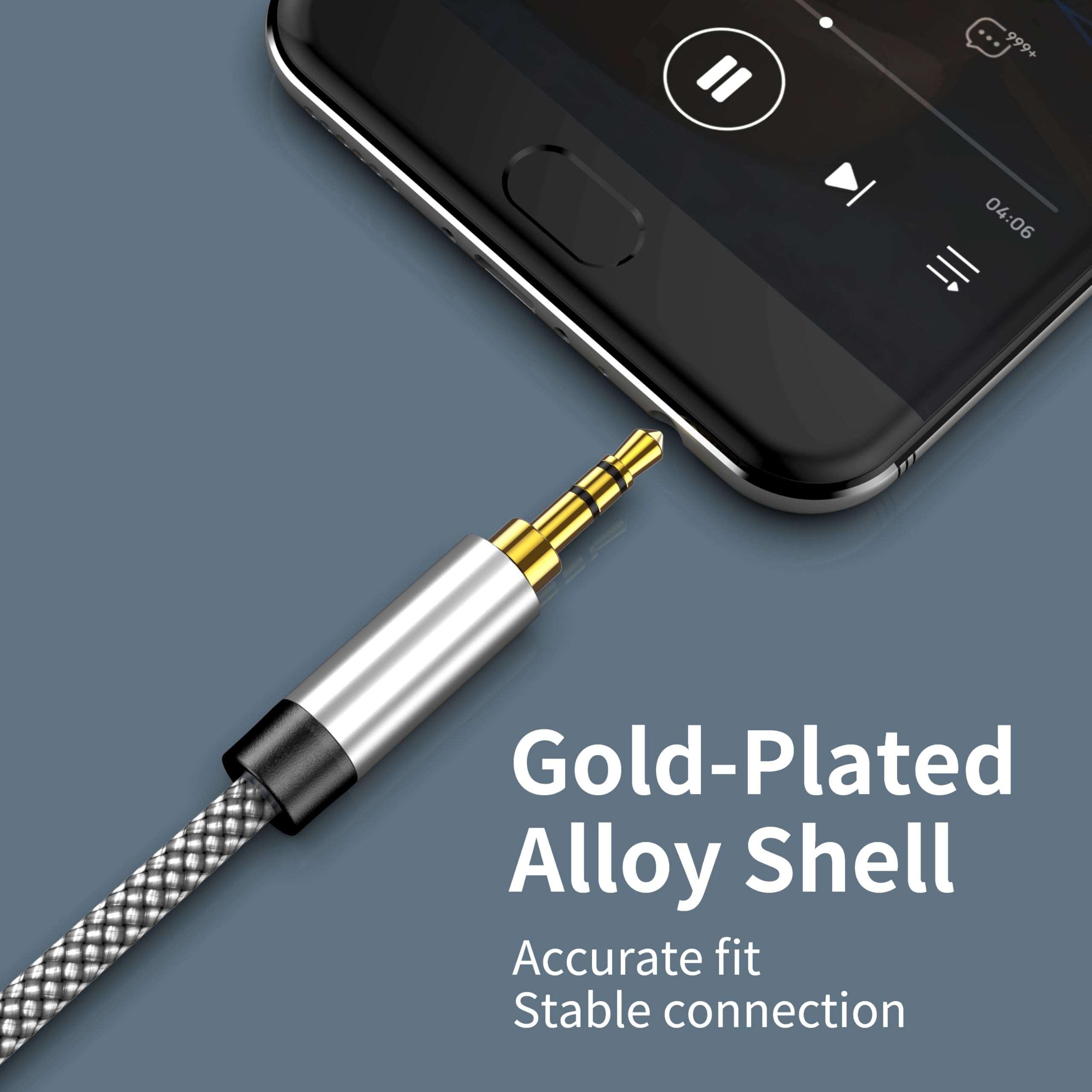 PPTVC 3.5mm 1/8" TRS Male to 2X 6.35mm 1/4" TS 25ft,Male Mono Stereo Y-Cable Splitter Compatible for Home Stereo Systems, Laptop,Amplifier, Mixer Audio Recorder，MP3, etc 5