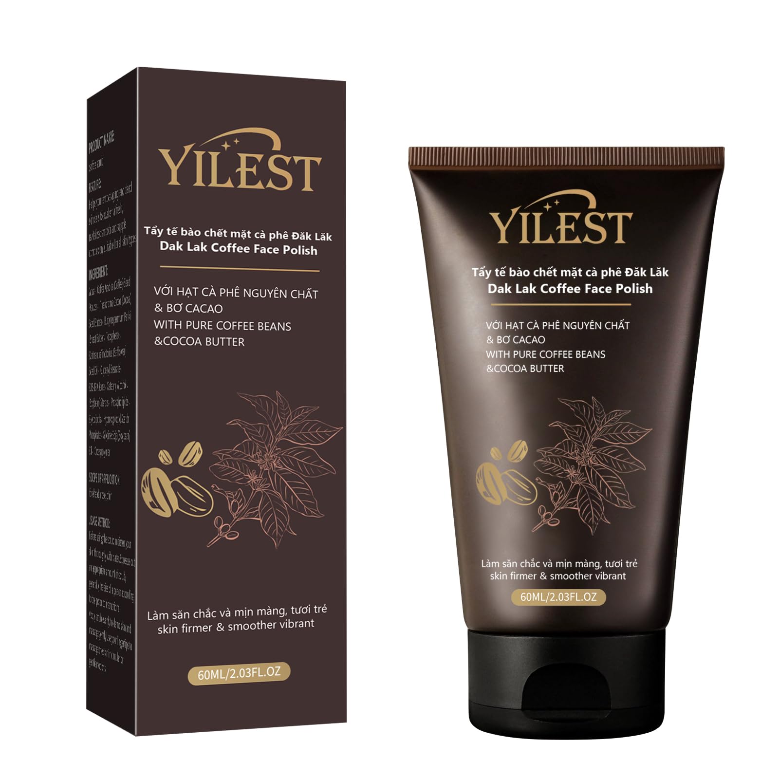 Coffee Body Scrub 4.05 oz - Moisturizing and Exfoliating Body, Face, Hand, Foot Scrub - Fights Stretch Marks, Fine Lines, Wrinkles - Great Gifts for Women & Men (1PC, Coffee Face Scrub)