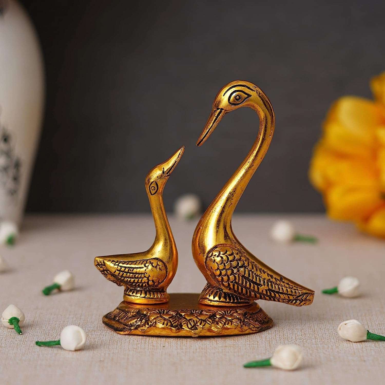 Webelkart |Premium Combo of 3 Rakhi Gift for Brother and Bhabhi and Kids with Kissing Duck Showpiece On Poverty, Rakshabandhan Gifts for Bhai Sister - Fancy Rakhi with Pair of Kissing Duck 4