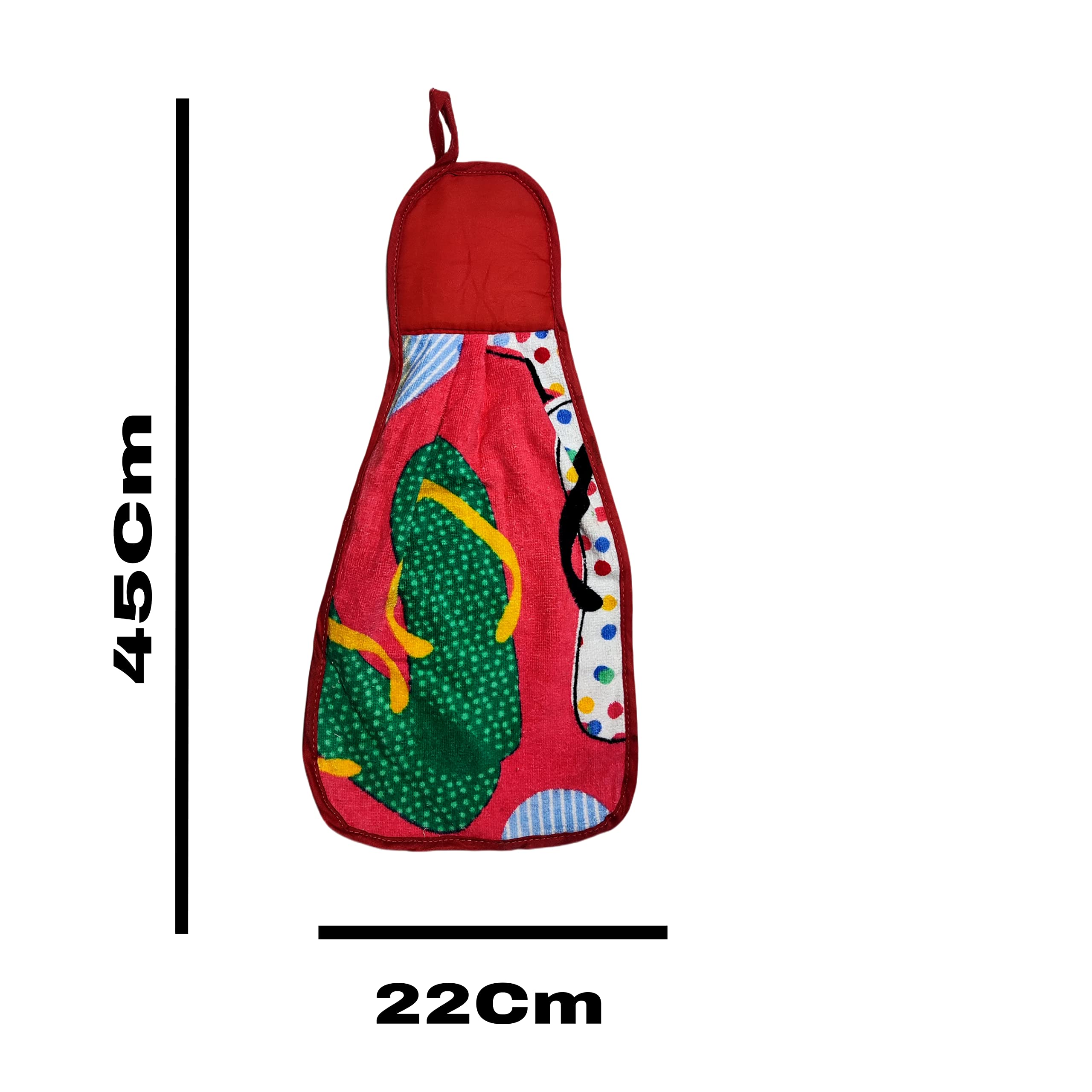 HFI UrbanArts Microfiber Wash Basin Hanging Hand Kitchen Towel Napkin with Ties ( 45cm x 22cm, Set of 12, Multicolour ) | Soft Hanging Hand Towel for Bathroom & Kitchen with Loop ( Single Flap ) 4