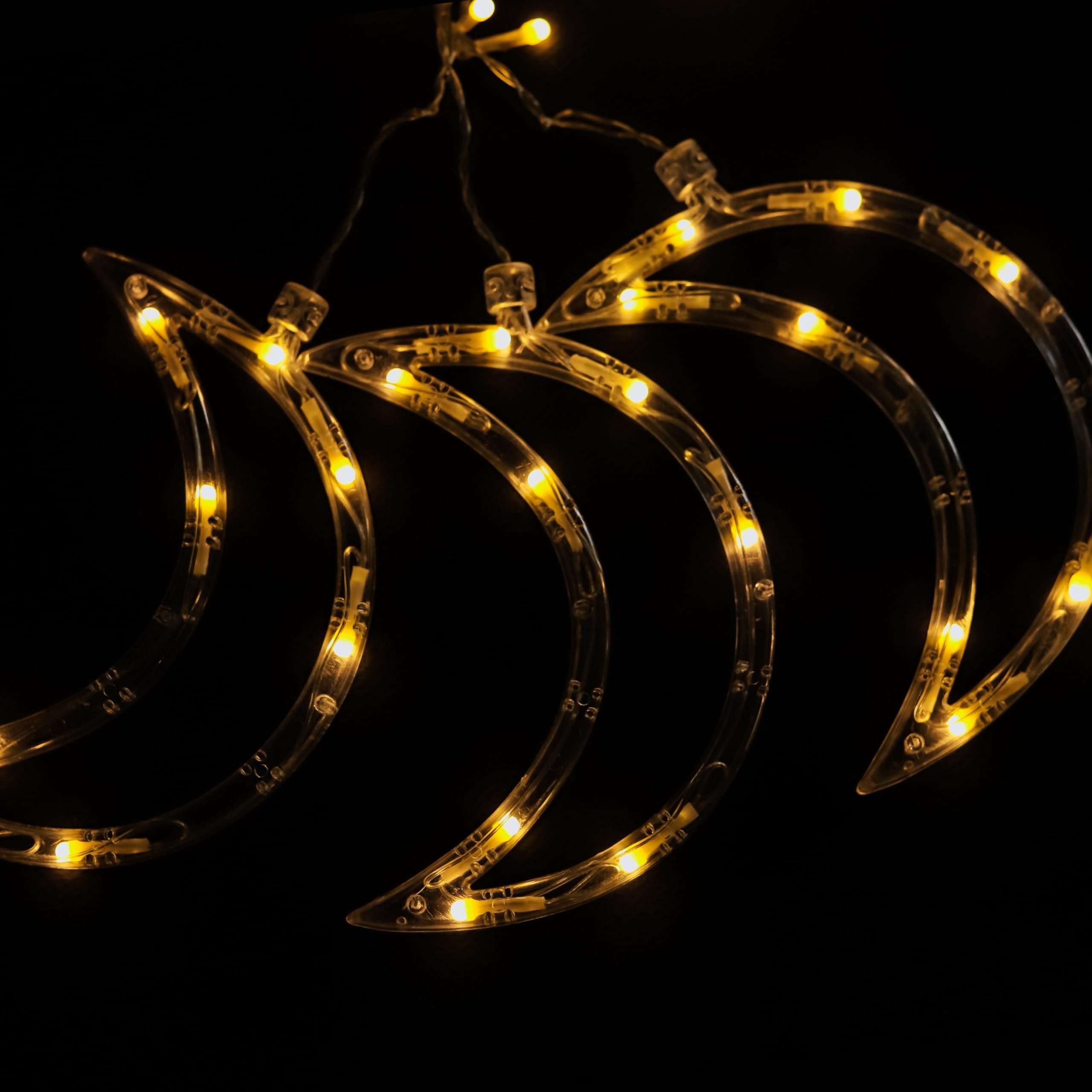 Lexton 2.6 Mtr Twinkling Star Moon Curtain Light | 100 LED, 3 Big Star 6 Small Star & 3 Moon Light | Suitable for Home, Christmas Decor, Wedding (Pack of 1, Warm White) 5