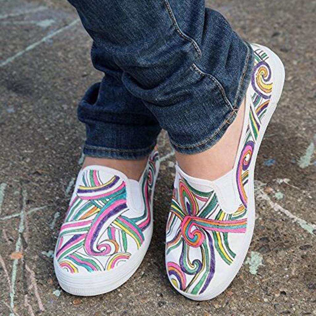 Loom Tree 24x Fabric Marker Pens 2.0mm Waterproof DIY T-Shirt Shoe Bag Painting Decor