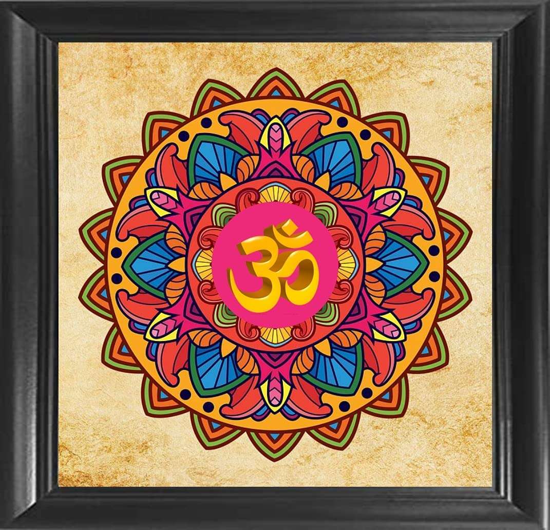 YANTRAM VEDIC PRODUCTS AUM Wall Frame Office Table Frame with POSSITIVE Energy with Set of 4 PCS 4