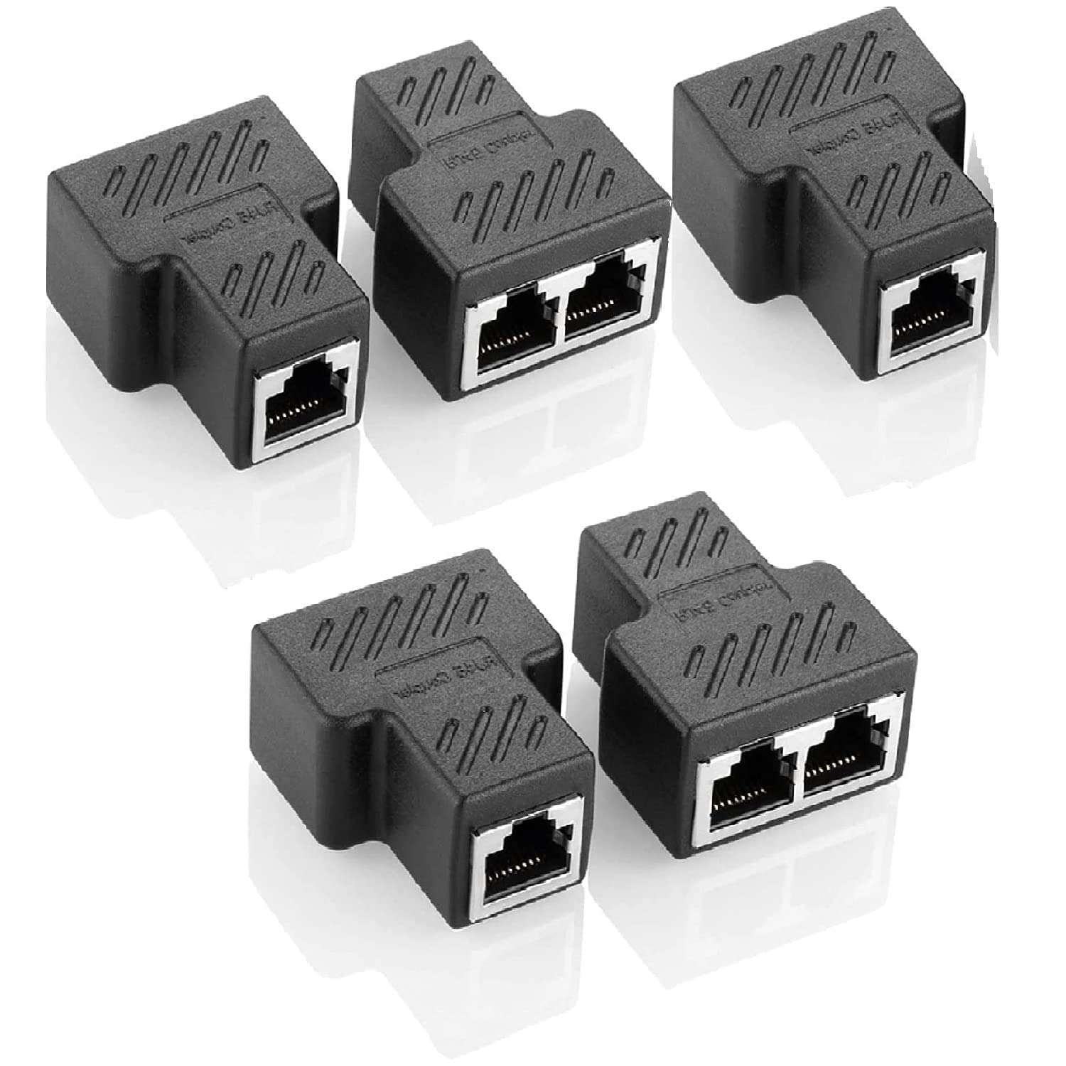 Tobo RJ45 Splitter, Ethernet Splitter, RJ45 Splitter Adapter LAN Network Internet Splitter 1 to 2, Ethernet Cable &LAN Internet Splitter for Cat5 Cat5e Cat6 Cat 7 (Pack of 1) 4