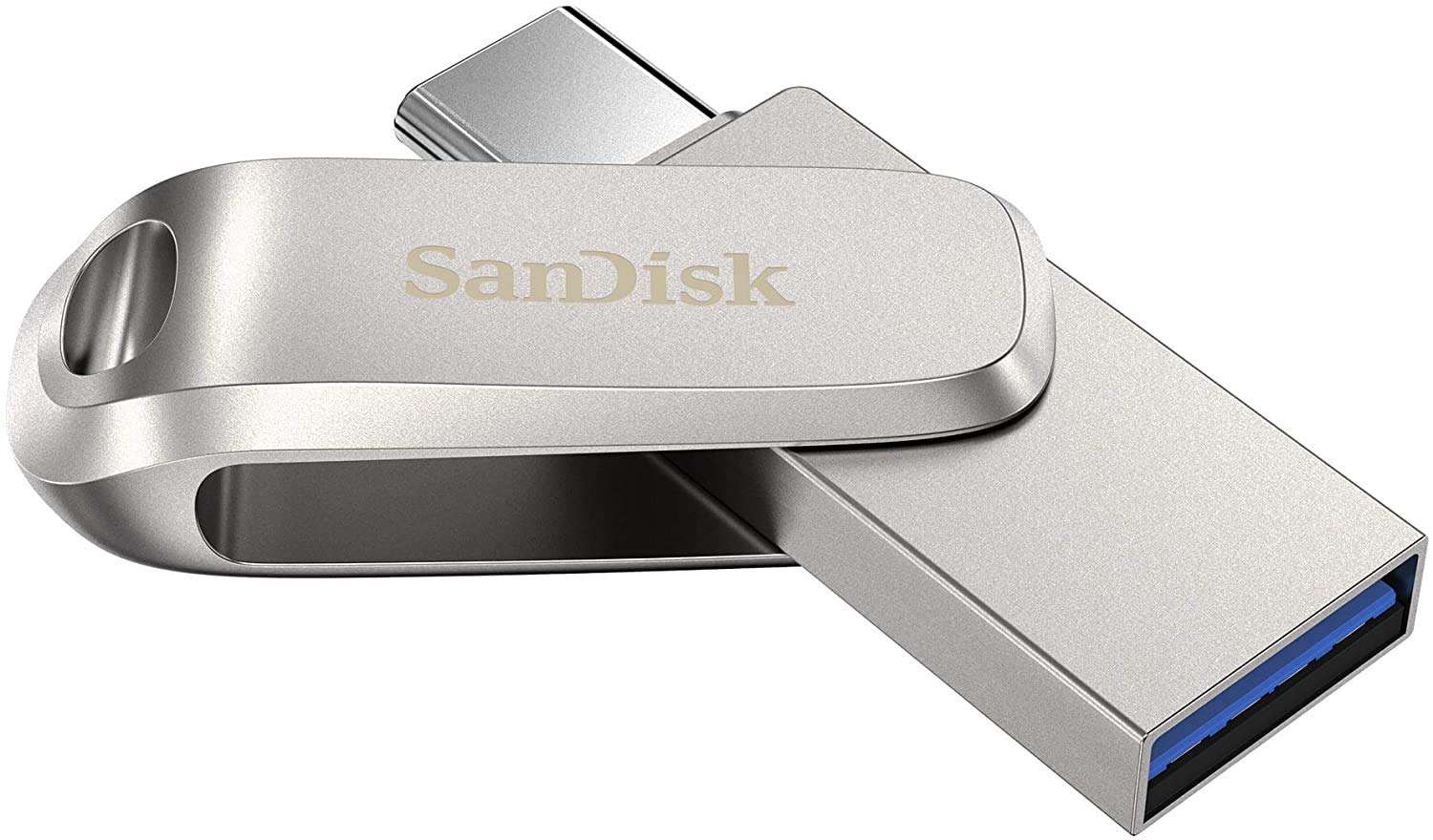 SanDisk Ultra Dual Drive Luxe USB Type-C 32GB Flash Drive for Smartphones, Tablets, and Computers - High Speed USB 3.1 Pen Drive (SDDDC4-032G-G46) Bundle with (1) Everything But Stromboli Lanyard 4