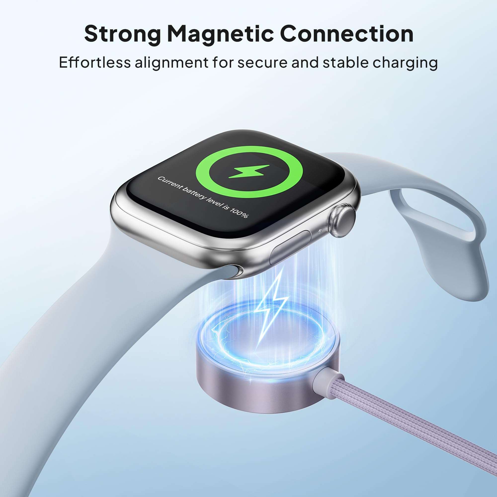 Elebase Magnetic Charger Cable for Apple Watch Ultra 3,5W Fast Charging USB C Cord 4FT with USB A Adapter 2 in 1,Portable Type C Wireless Smart Watch Power Dock for iWatch Series 11 10 9 8 7 6 5 4,SE 6