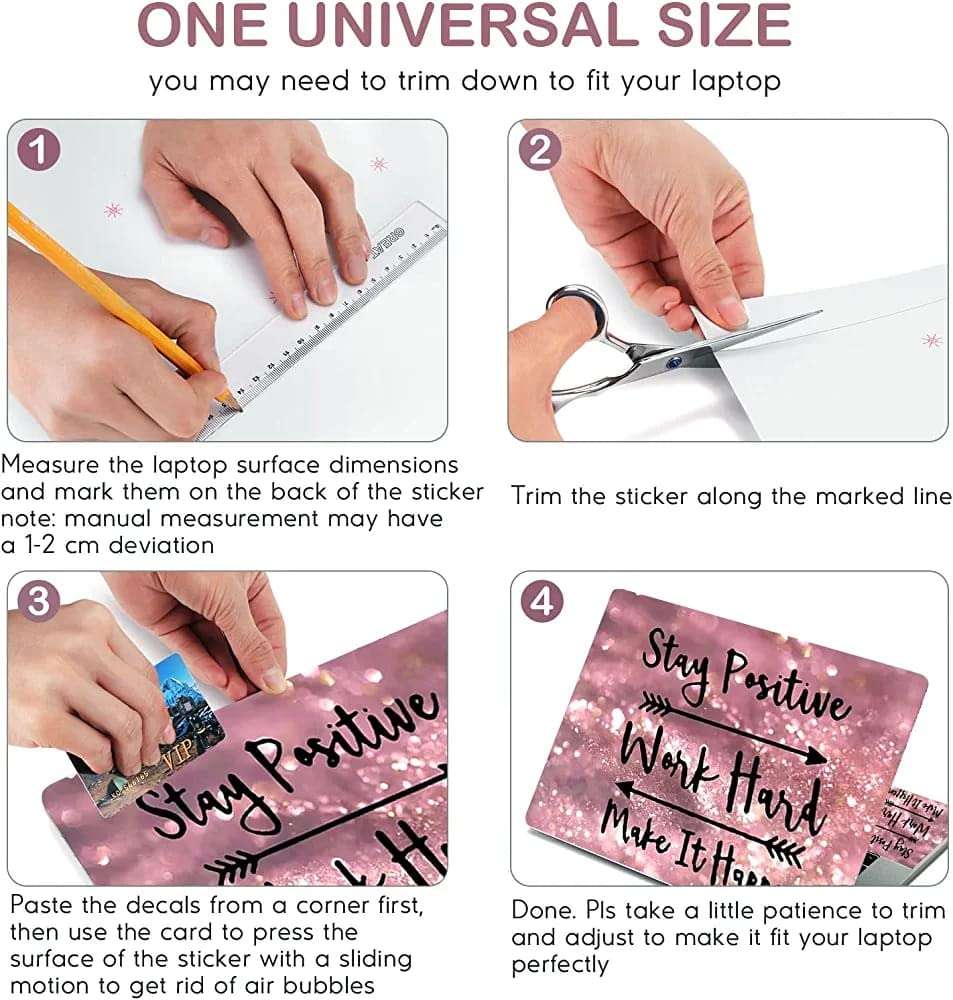 ANCIARY Laptop Skin Stickers Bubble-Free HD Quality Sticker for Laptops Upto 15.6" Compatible with Apple/Dell/HP/Lenovo/Acer/Asus/Sony (Dustproof|Waterproof|Scratchproof|Reusable)-Anime Multi 4