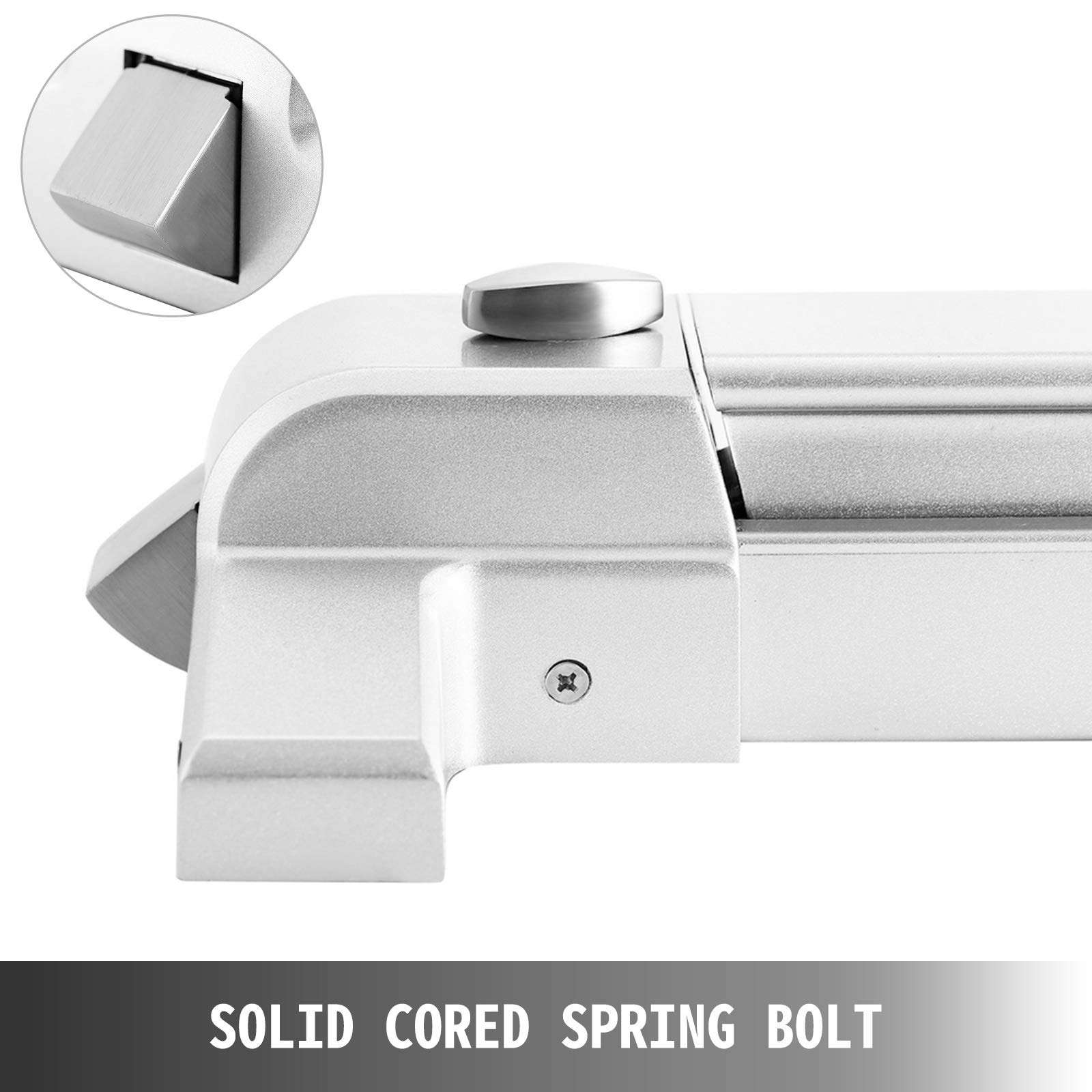 Happybuy Door Push Bar Panic Exit Device with Exterior Lever Commercial Emergency Exit Bar Panic Exit Device for Wood Metal Door Panic Exit Bar with Door Knob (Push Bar with Lever) 5