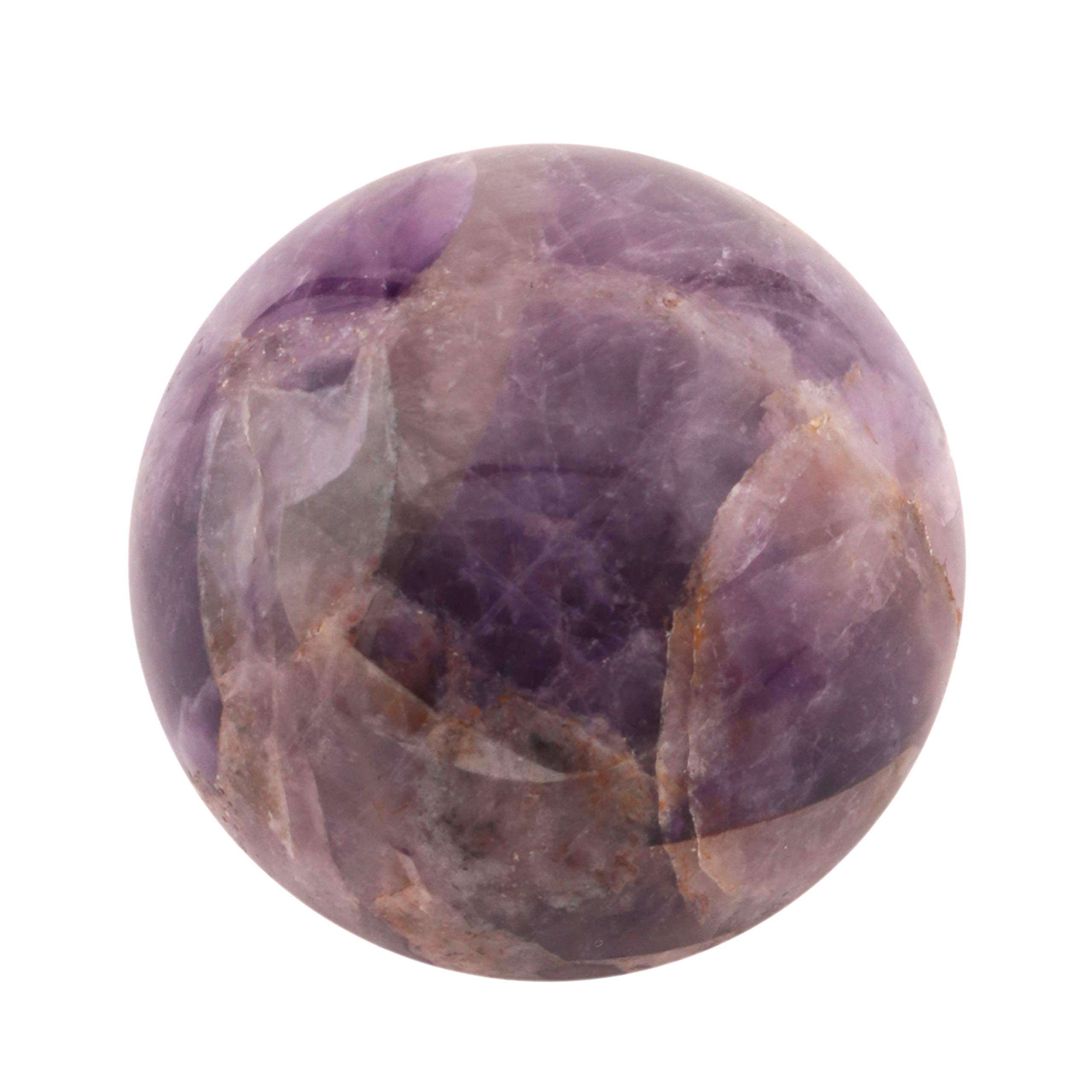 Crystal Agate ®Amethyst Ball Ametrine Crystal Purple Yellow Natural Mosaic Healing Sphere 2"
