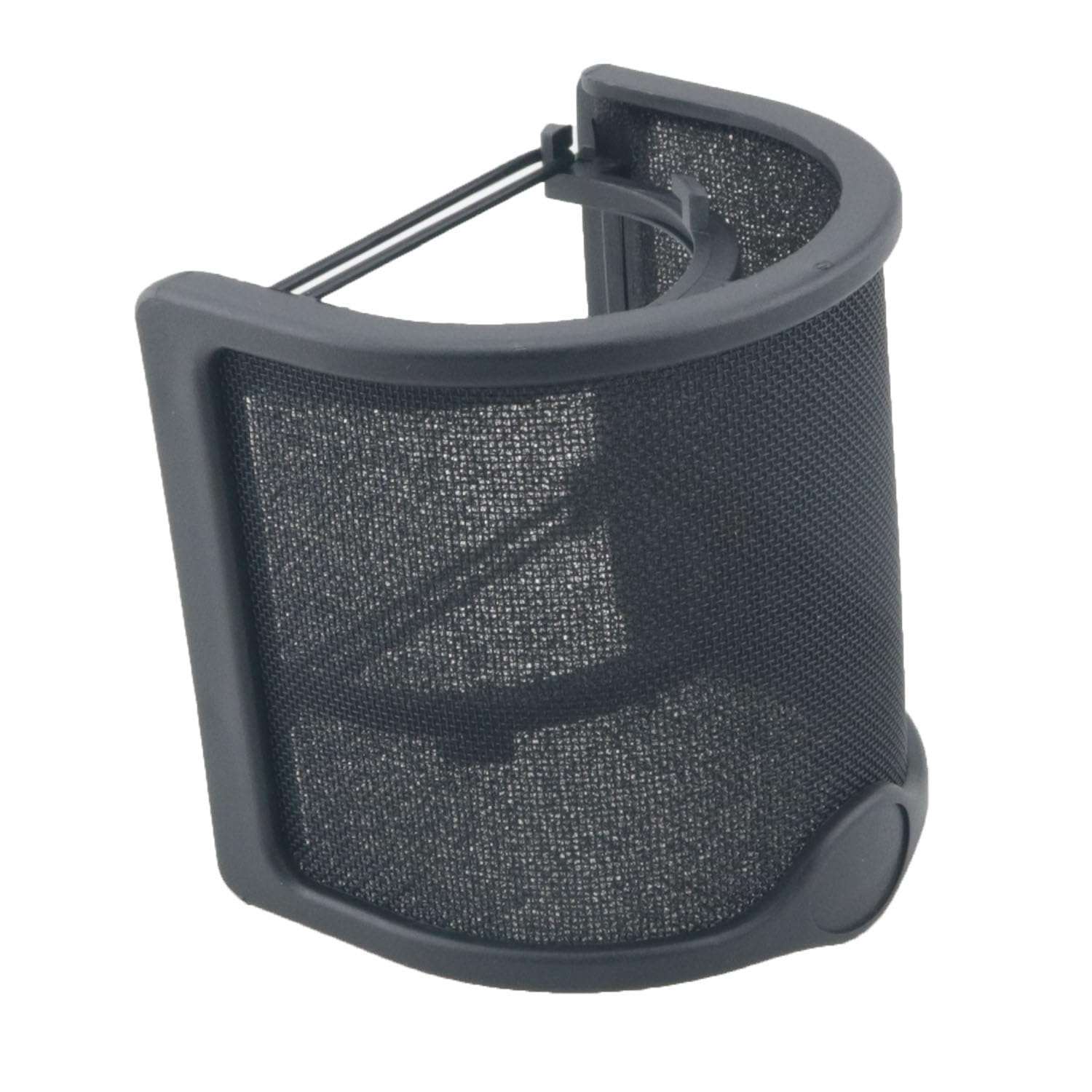 WELWIK Microphone Spray Cover Metal Filter Protector Handheld Microphone Shield Mask U Shaped Semi Enclosed Blast Sound Condenser Microphone Noise Reduction 1