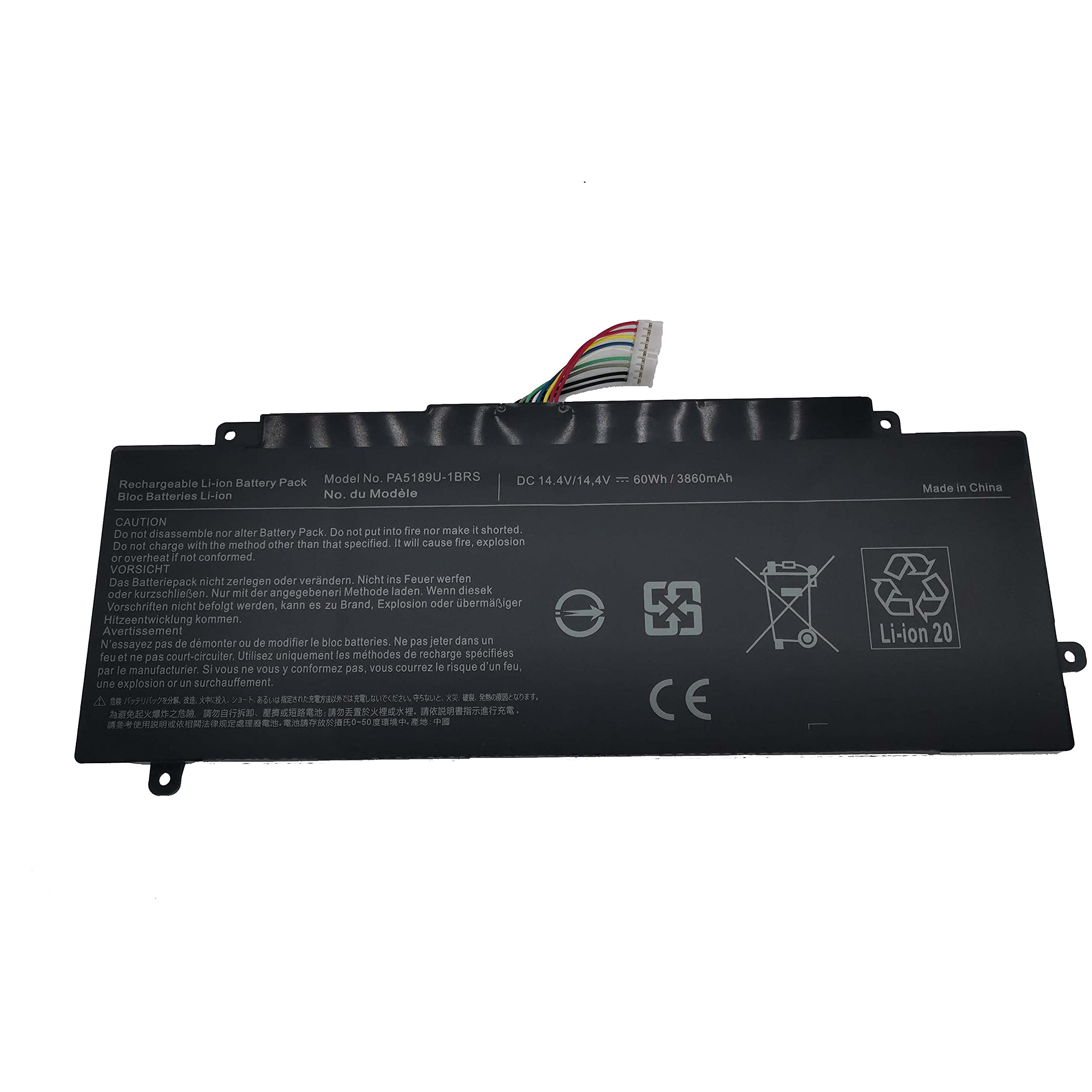 Fully PA5189U-1BRS Laptop Battery Compatible with Toshiba Satellite P55W-B P55W-B5224 P50W-B Satellite P55W-B5220-14.4V 60Wh/3860mAh 5