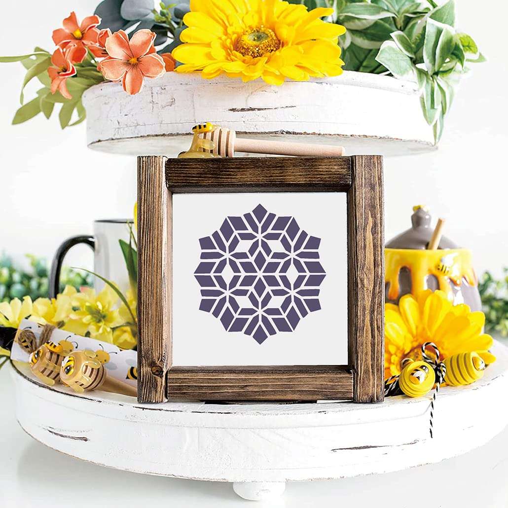 Felixcraft Stencils for Painting, 64pcs 3x3in Reusable Stencils for Painting on Wood Wall Rock and Other Home Decor Small Stencils DIY Craft Template (Mandala) 4