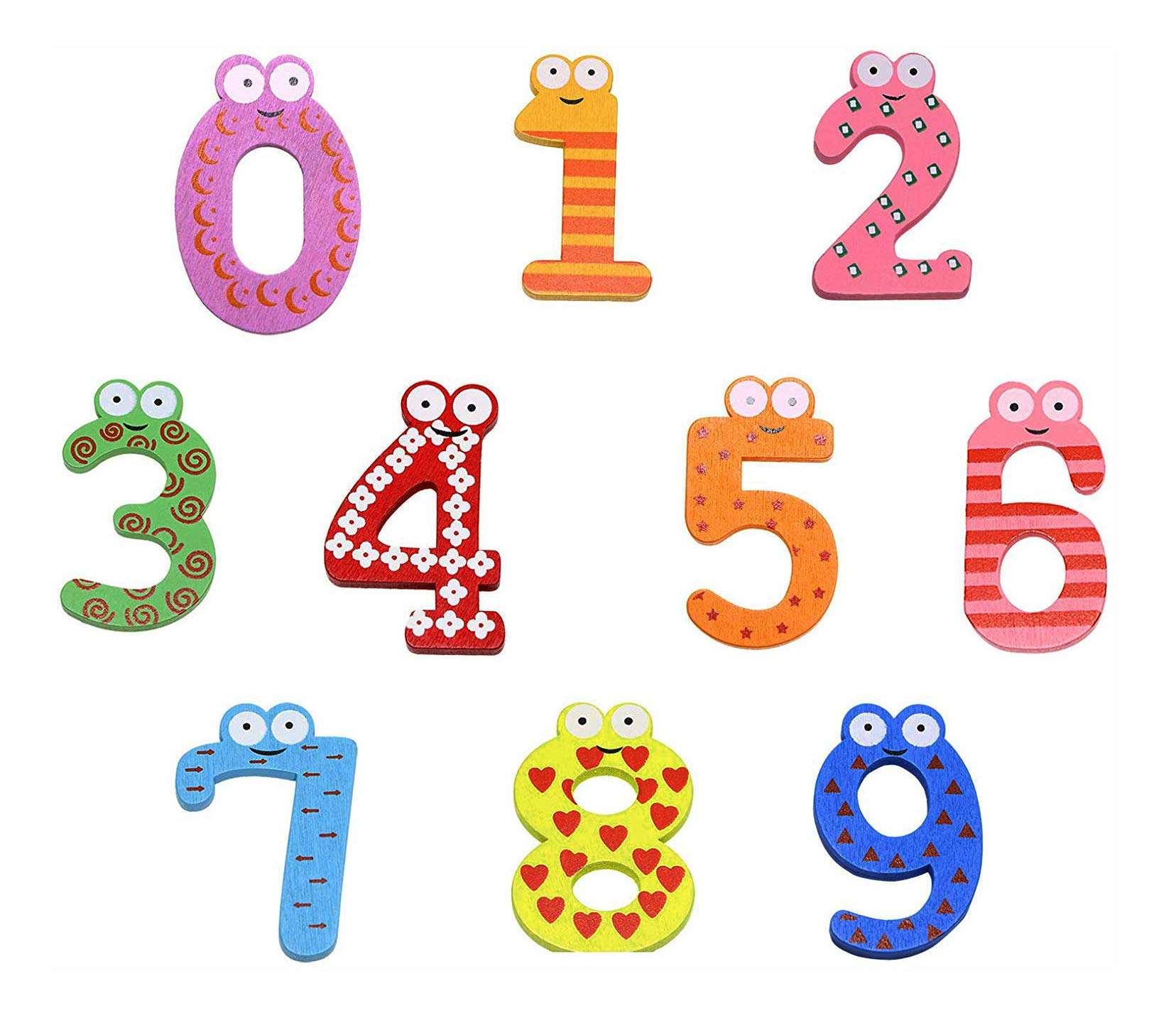 PENTA ANGEL 10Pcs Wooden Magnets Fridge Numbers Large Cute Wood Magnetic Refrigerator Whiteboard Fridge Magnets for Home Office 1