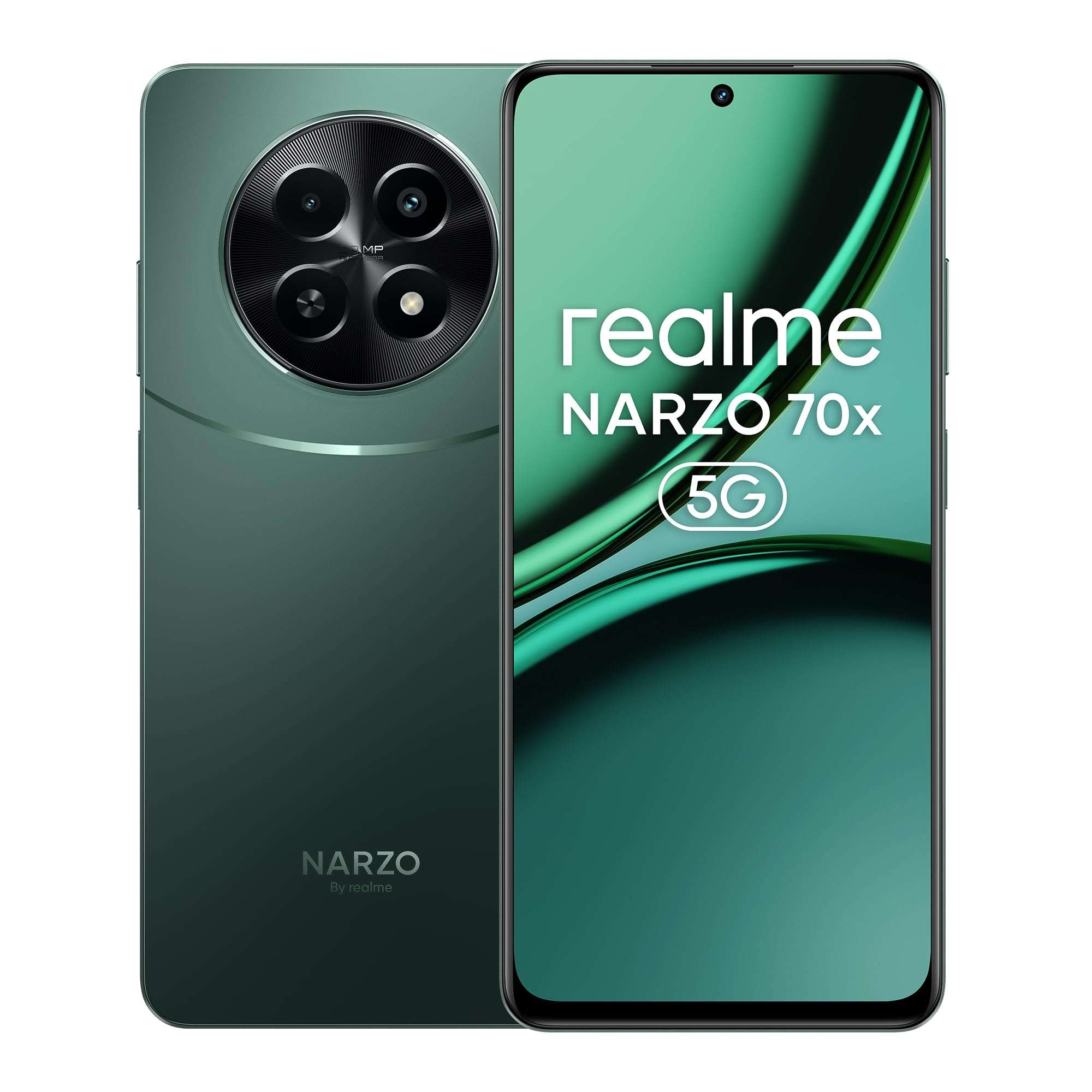 realme NARZO 70x 5G (Forest Green, 8GB RAM,128GB Storage) | 120Hz Ultra Smooth Display | Dimensity 6100+ 6nm 5G | 50MP AI Camera | 45W Charger in The Box 1